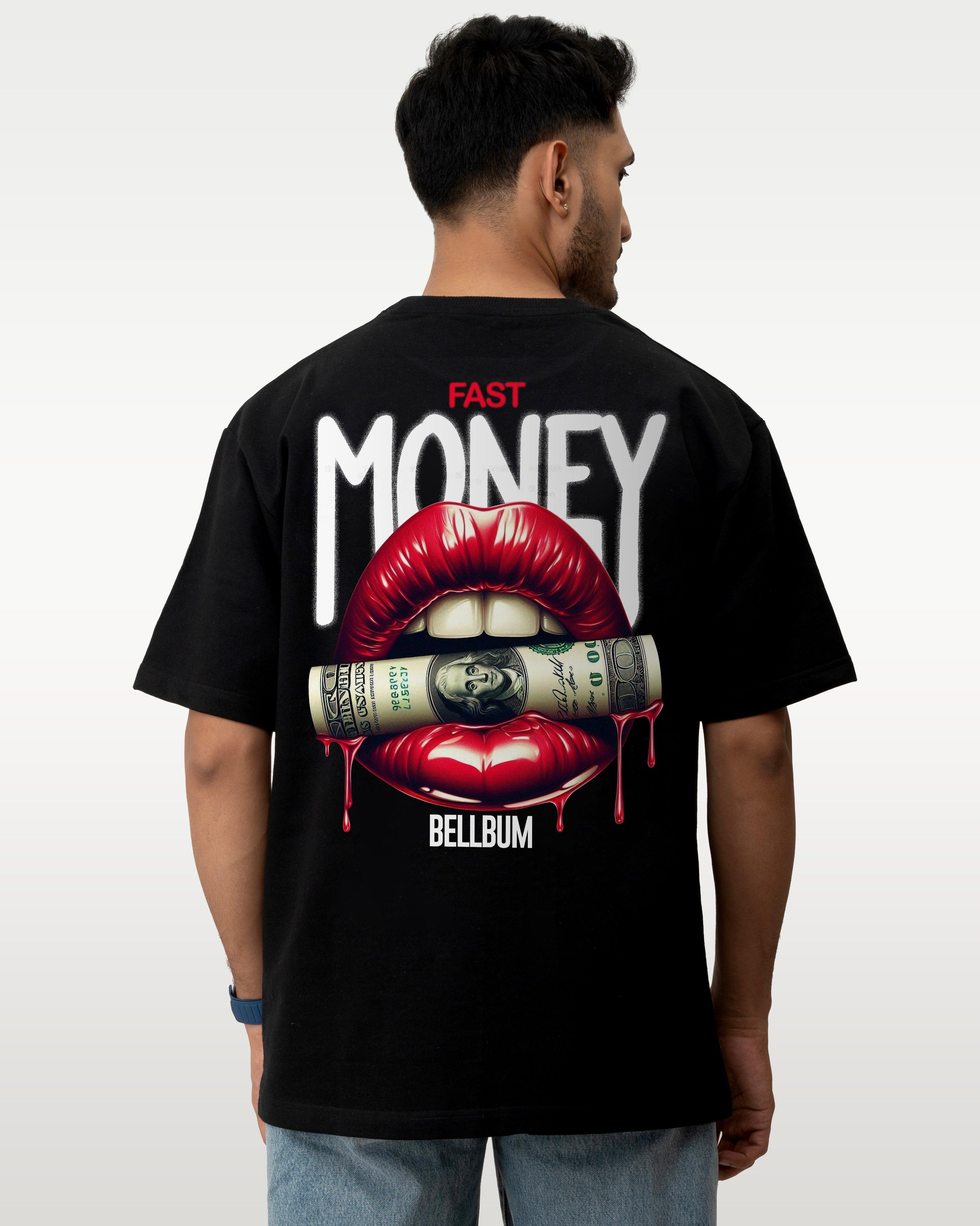 Fast money Unisex printed graphic oversized t-shirt - Bellbum