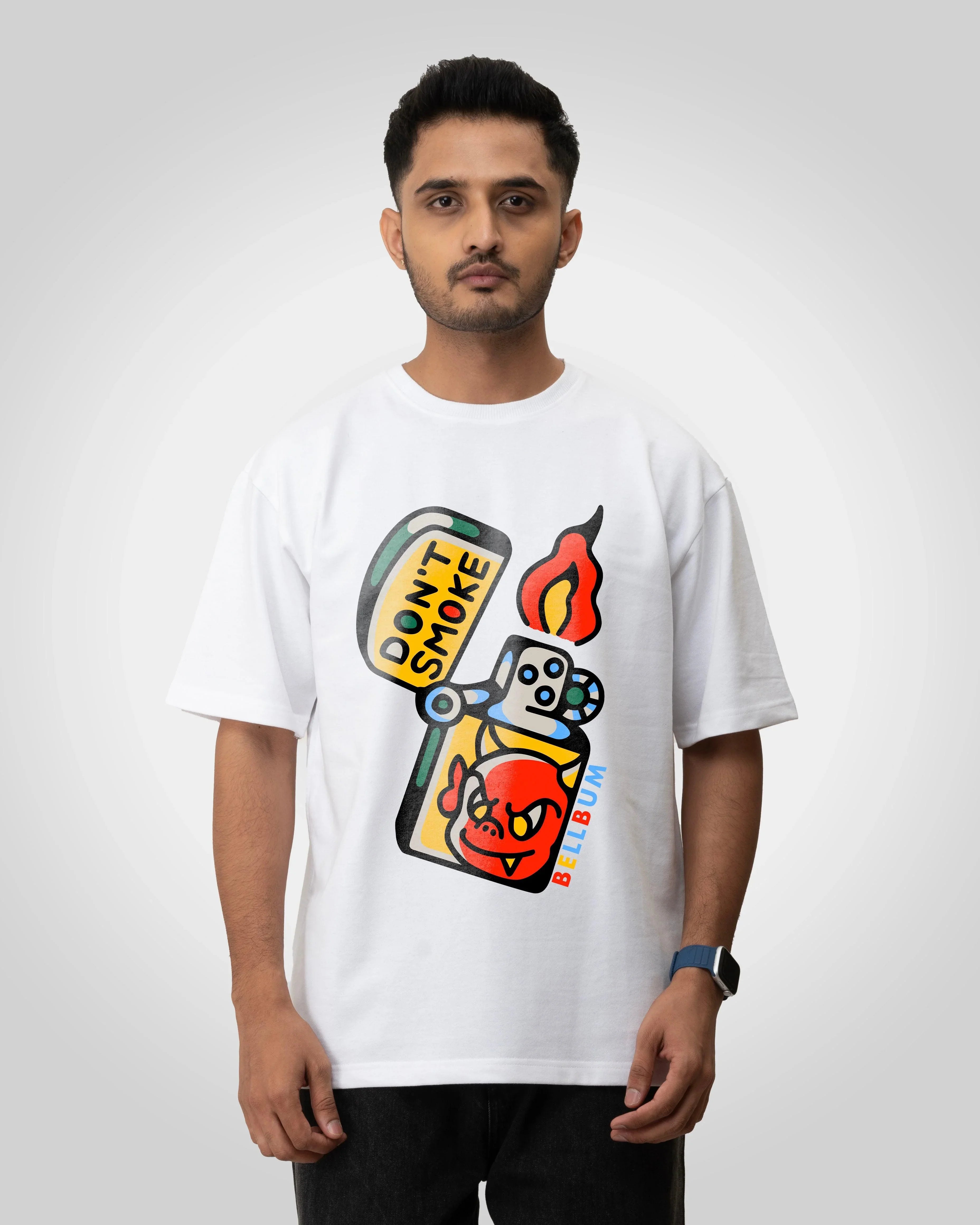 Don't Smoke graphic Unisex oversized T-shirt - Bellbum
