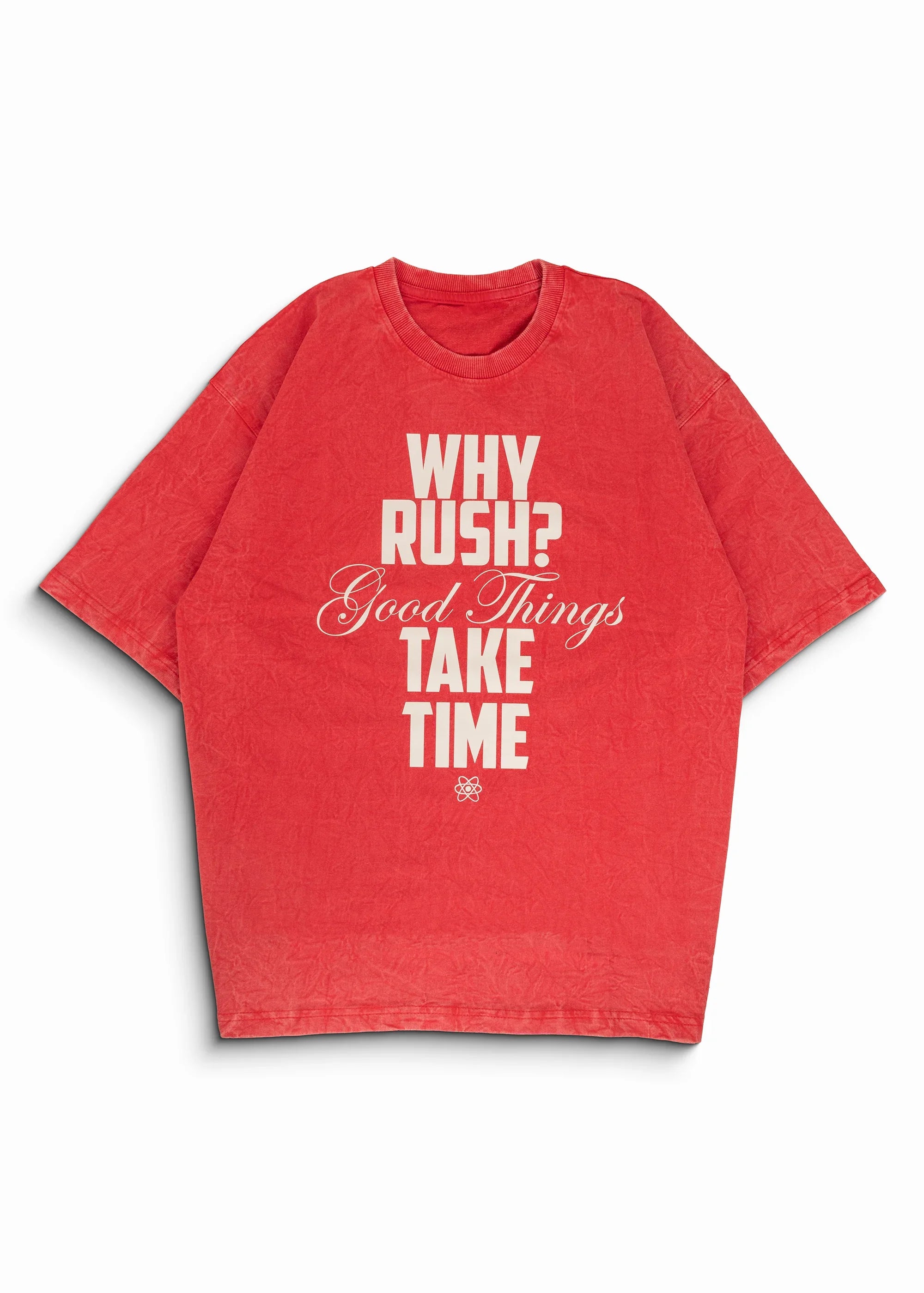 Why Rush Acid Wash Oversized T-Shirt - Bellbum