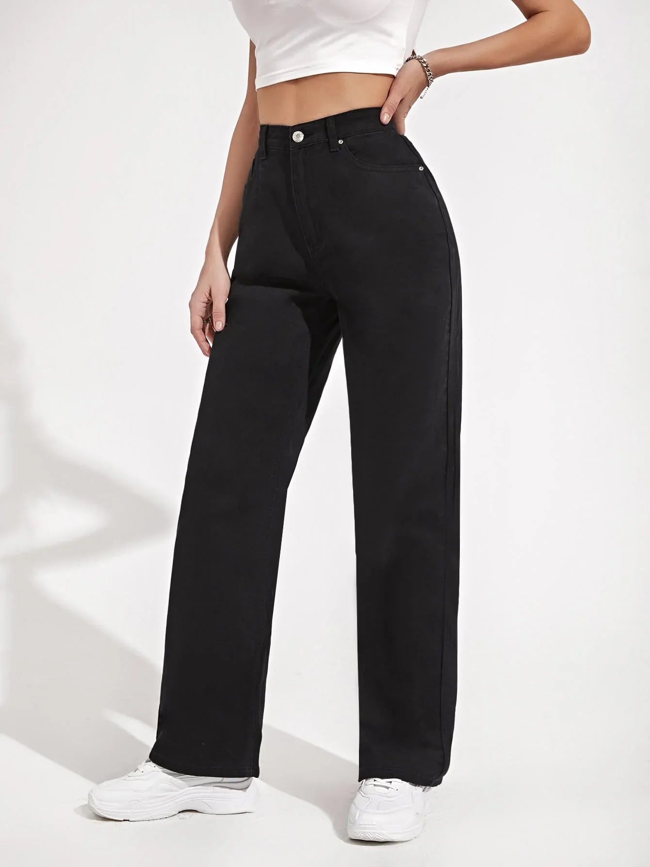 Bellbum Wide Leg Jeans Black Denim - Bellbum
