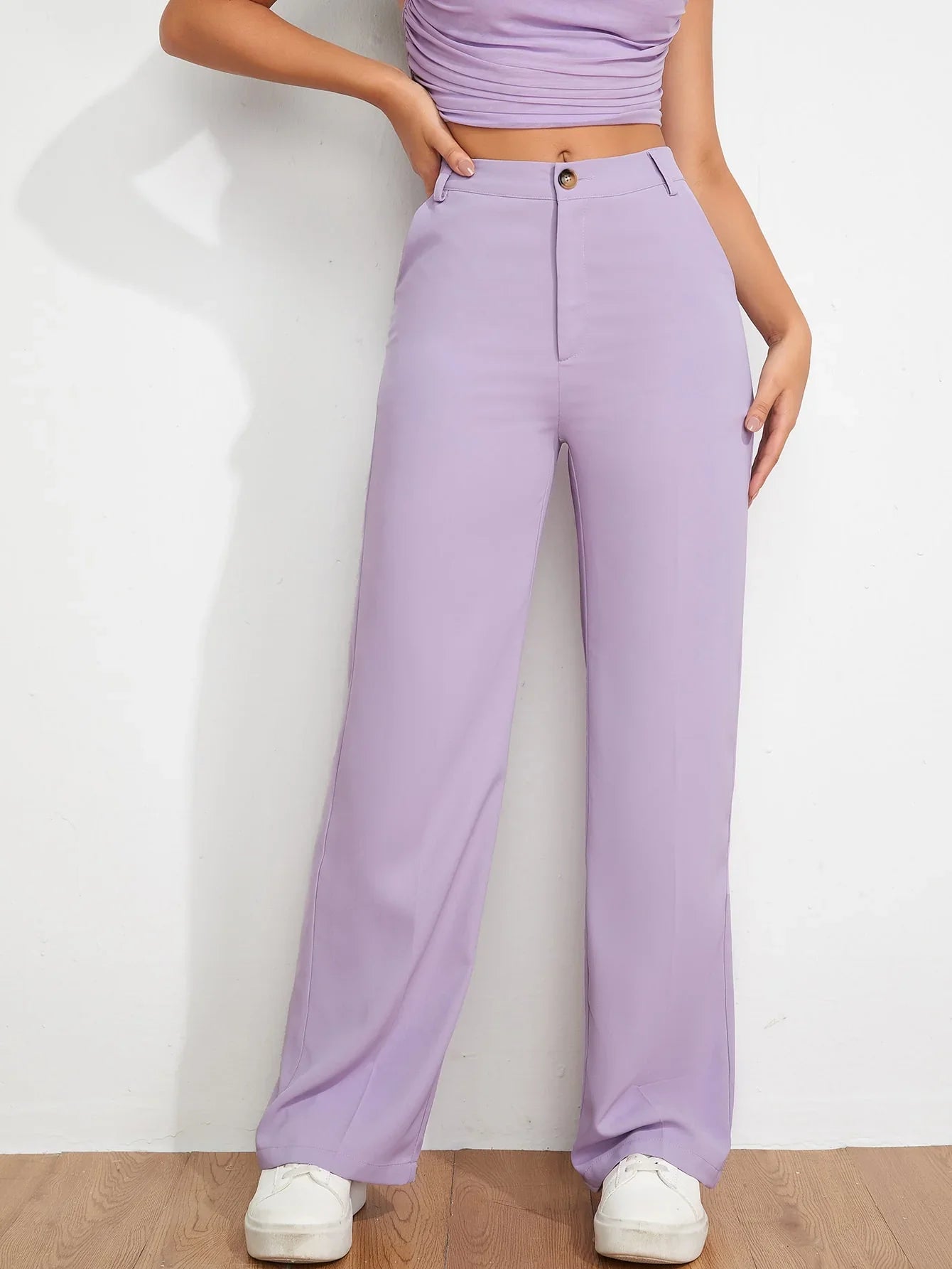 Bellbum Casual Trouser Lavender Lycra Pant - Bellbum