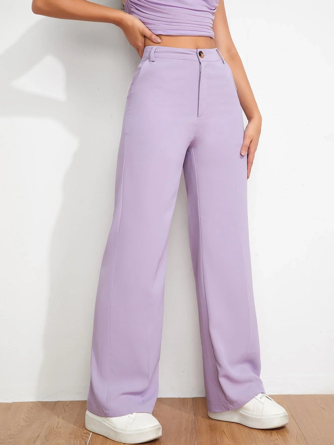 Bellbum Casual Trouser Lavender Lycra Pant - Bellbum