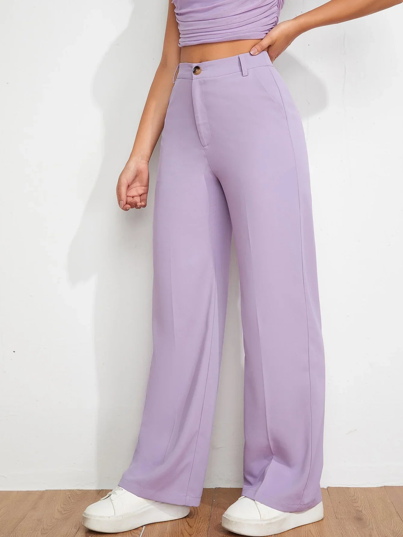Bellbum Casual Trouser Lavender Lycra Pant - Bellbum
