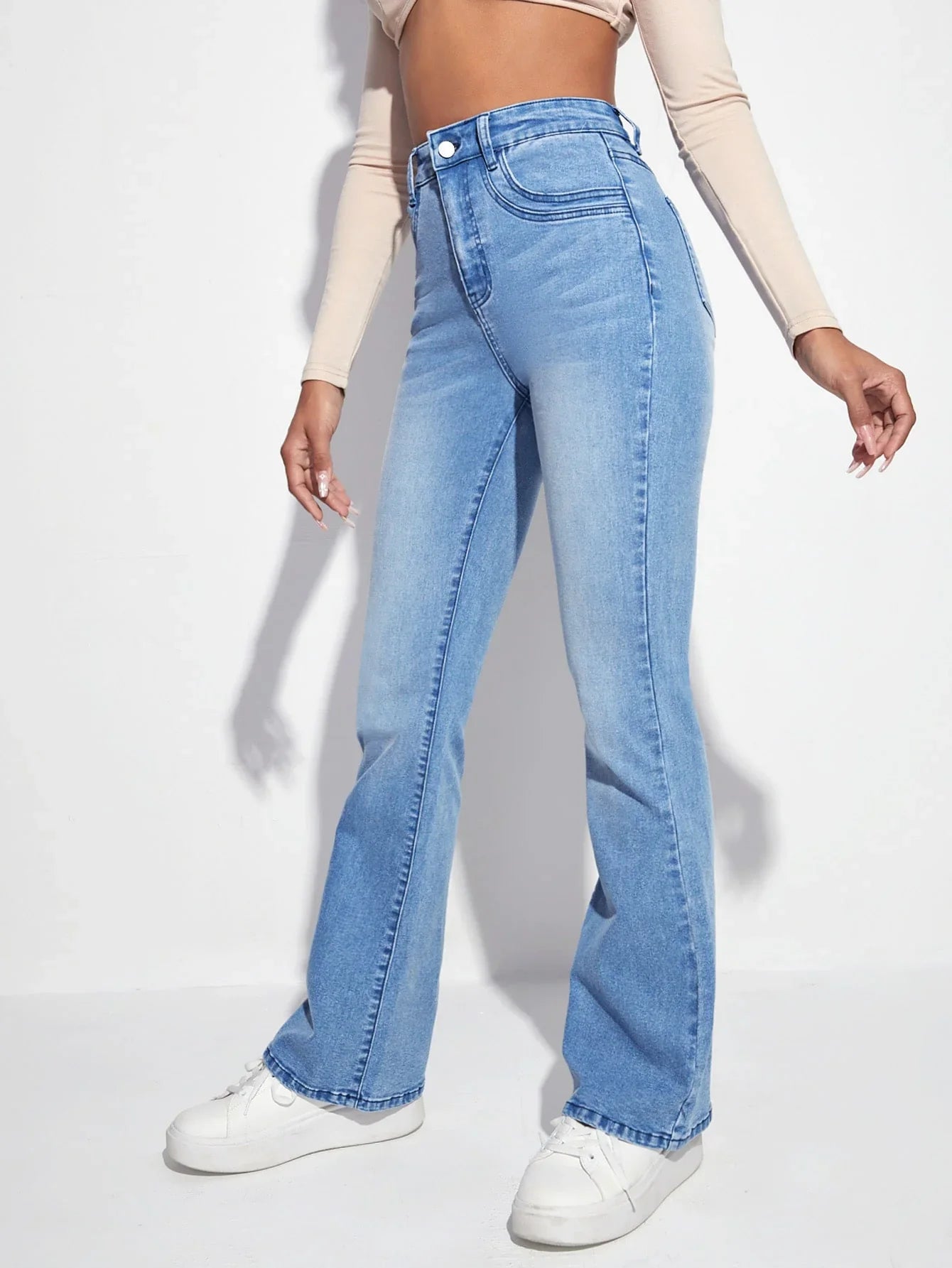 Bellbum Bell Bottom Jeans Light Blue Denim - Bellbum