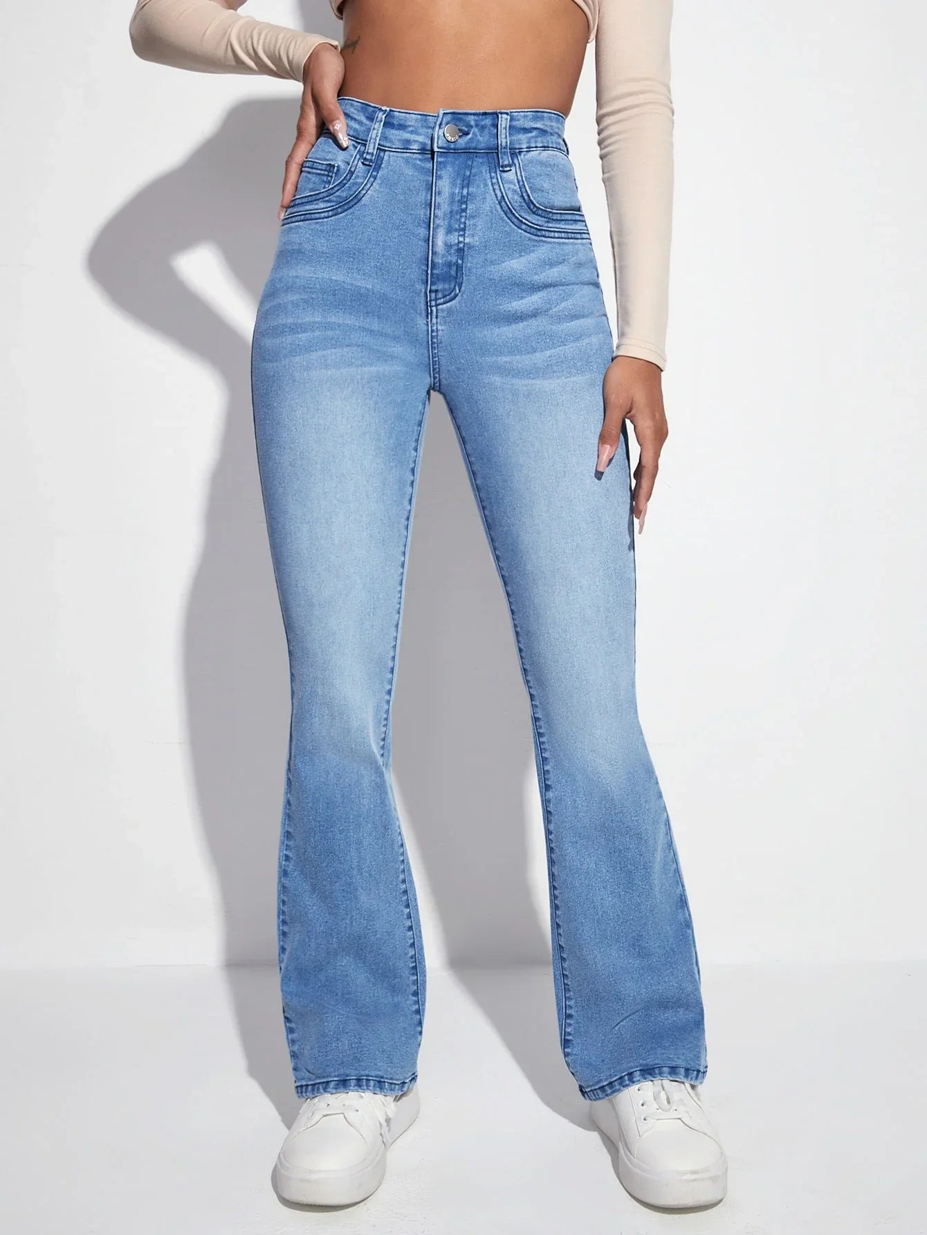 Bellbum Bell Bottom Jeans Light Blue Denim - Bellbum