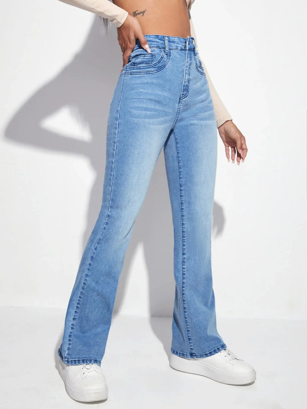 Bellbum Bell Bottom Jeans Light Blue Denim - Bellbum