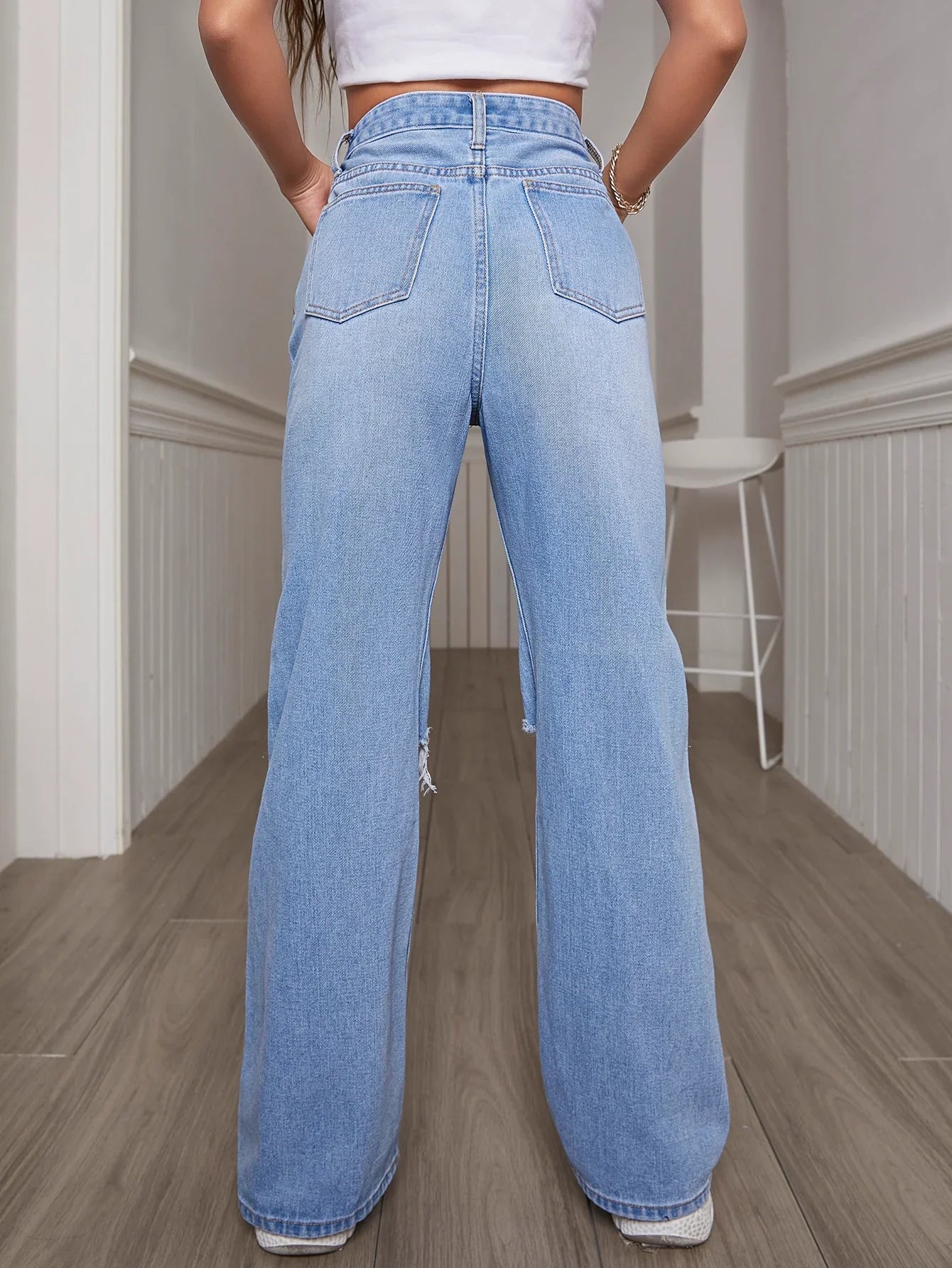 Bellbum Denim Jeans Light Blue Ripped - Bellbum