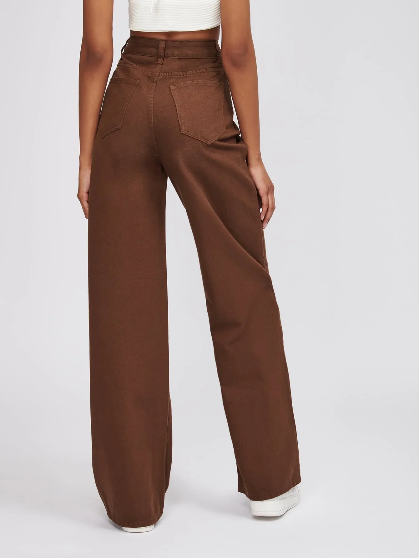 Bellbum Wide Leg Jeans Brown Denim - Bellbum
