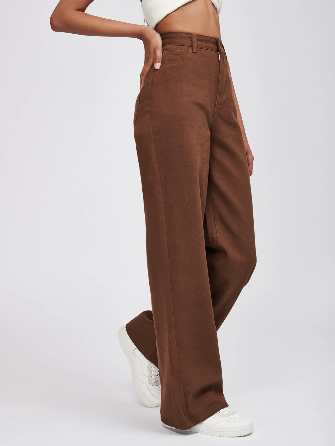 Bellbum Wide Leg Jeans Brown Denim - Bellbum