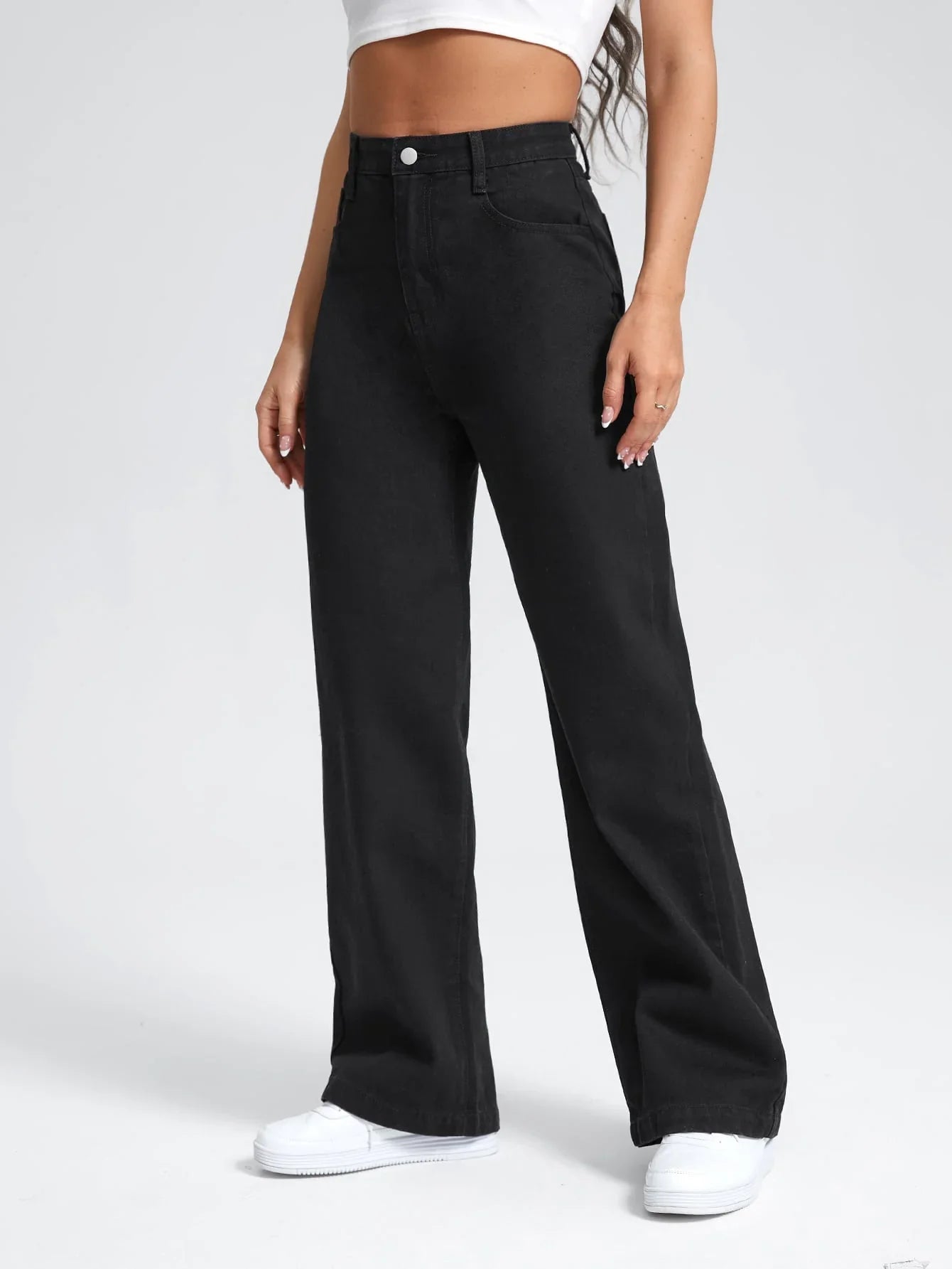 Bellbum Wide Leg Jeans Black Denim - Bellbum