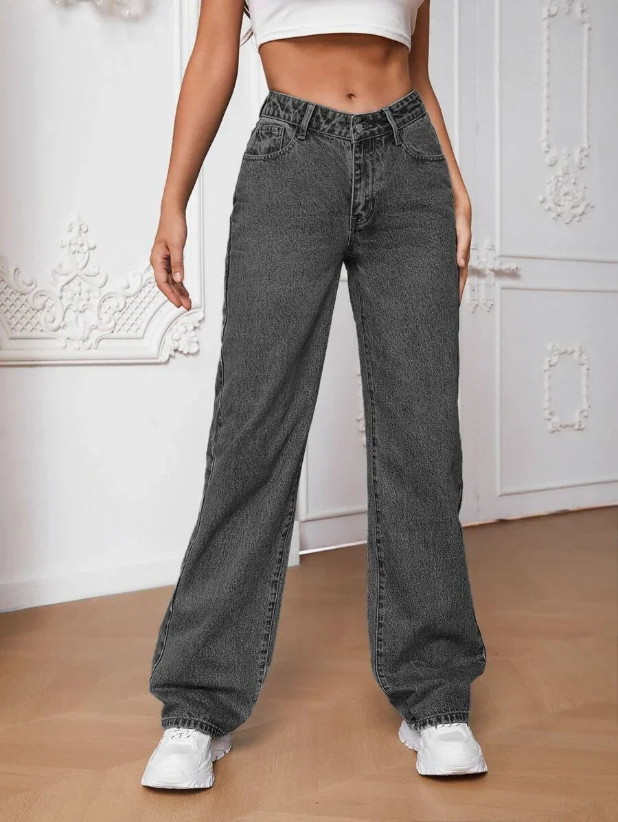 Bellbum Wide Leg Jeans Grey Denim - Bellbum
