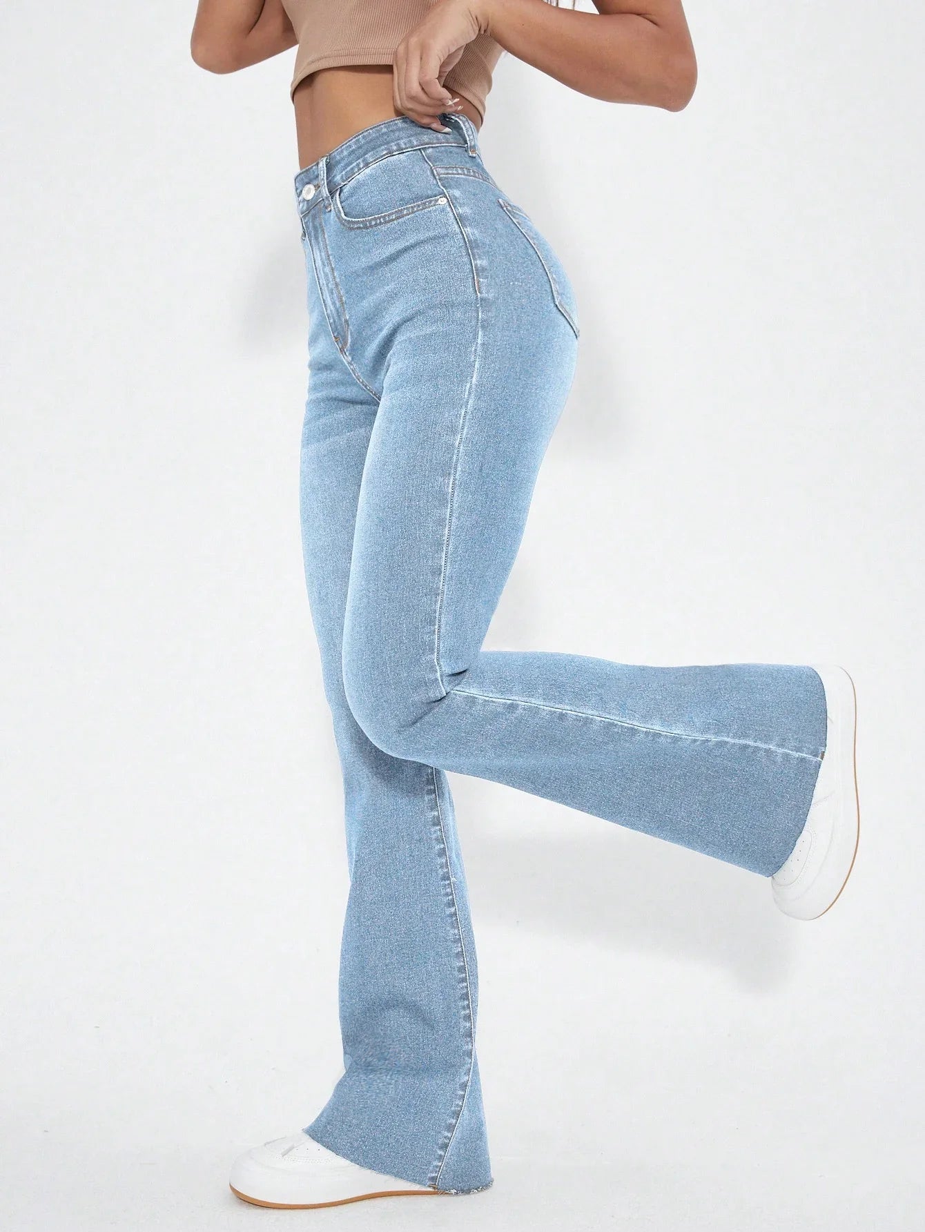 Bellbum Bell Bottom Jeans Light Blue Denim - Bellbum