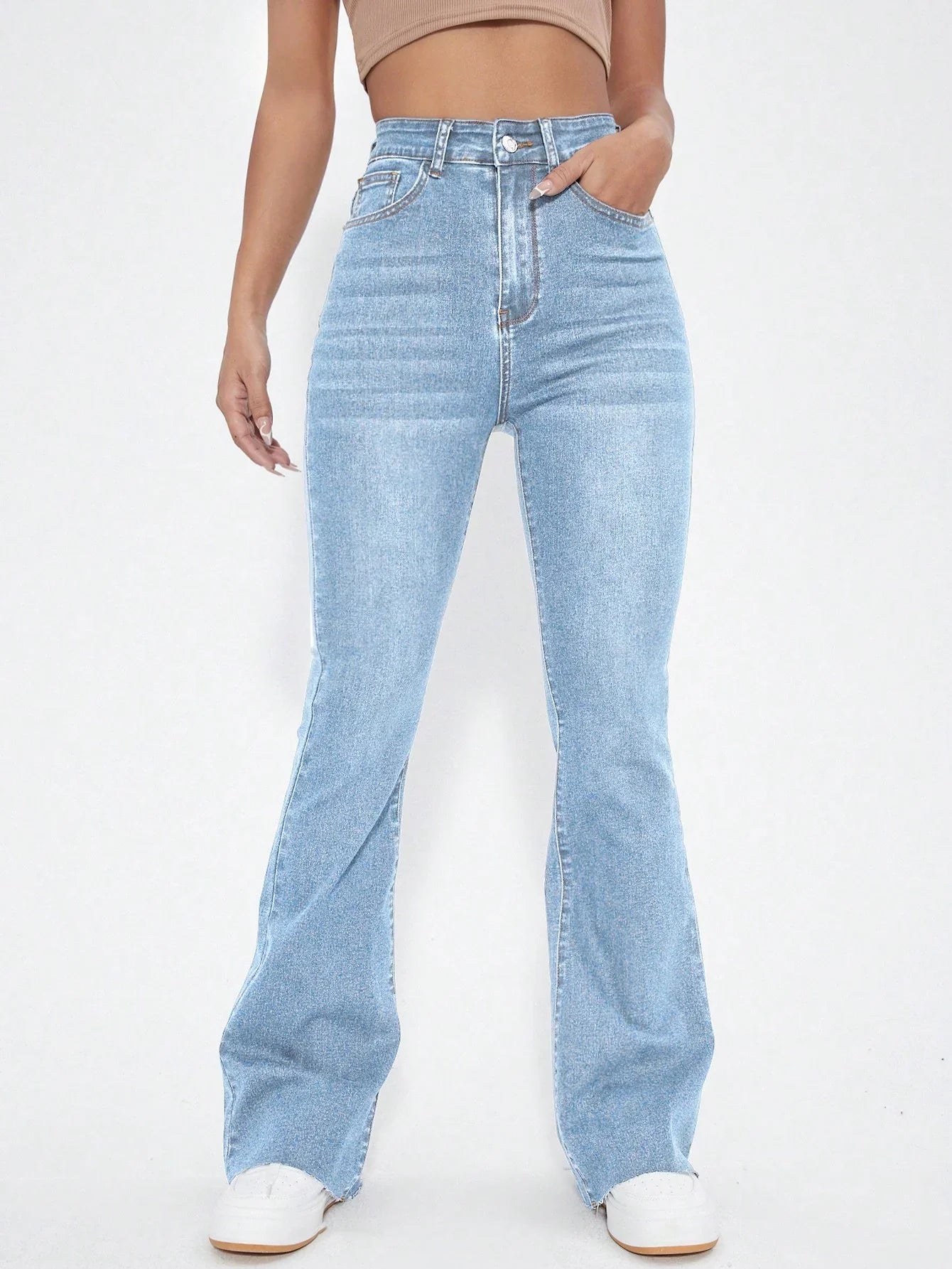 Bellbum Bell Bottom Jeans Light Blue Denim - Bellbum