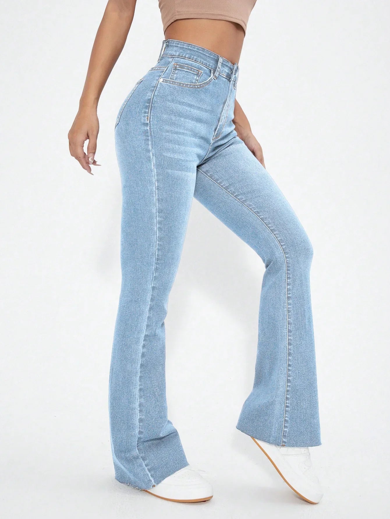 Bellbum Bell Bottom Jeans Light Blue Denim - Bellbum