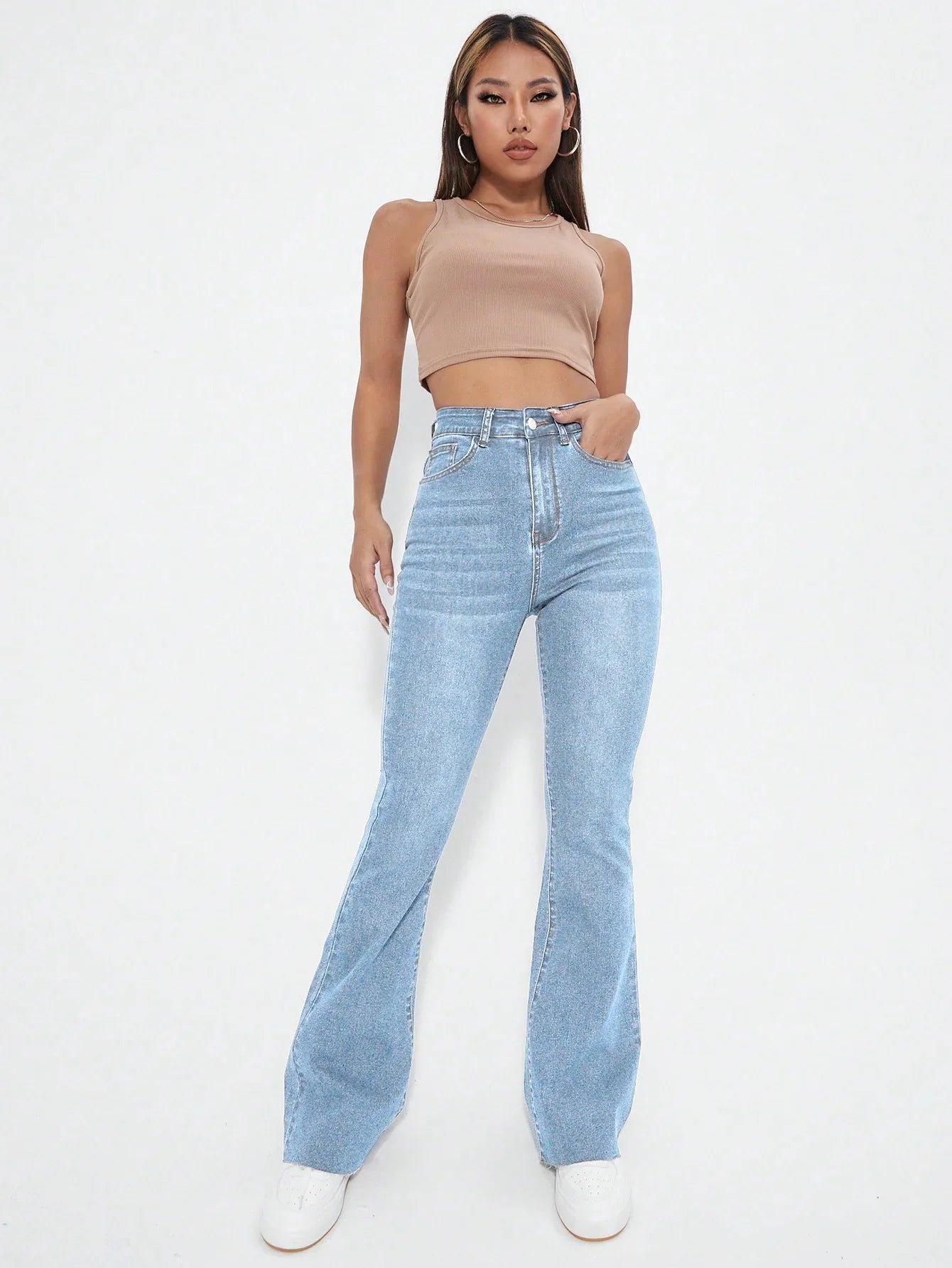 Bellbum Bell Bottom Jeans Light Blue Denim - Bellbum
