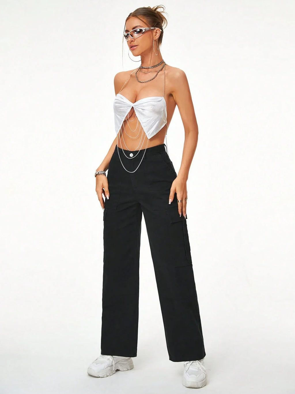 Bellbum Ladies Cargo Jeans Black Denim - Bellbum