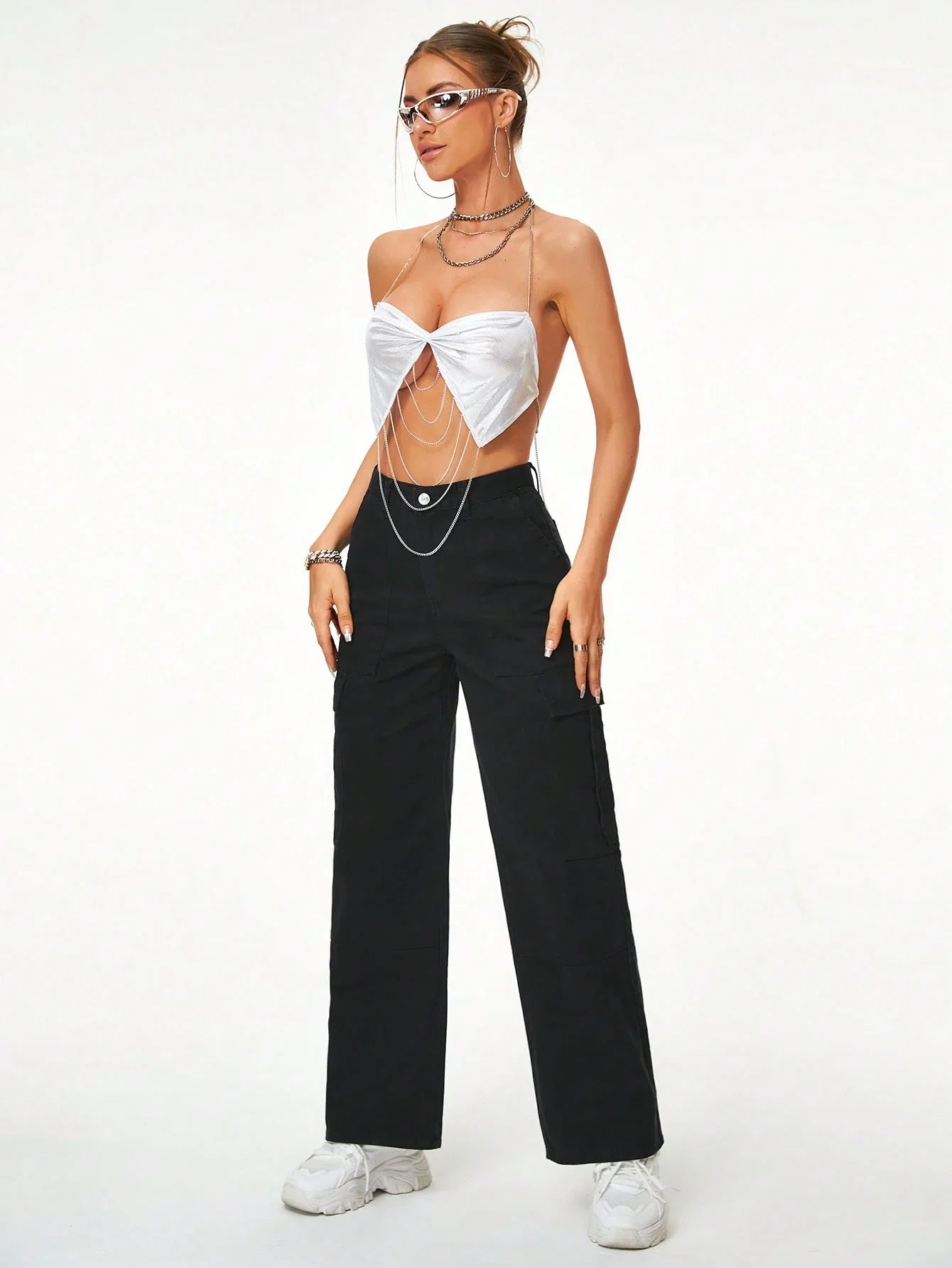 Bellbum Ladies Cargo Jeans Black Denim - Bellbum