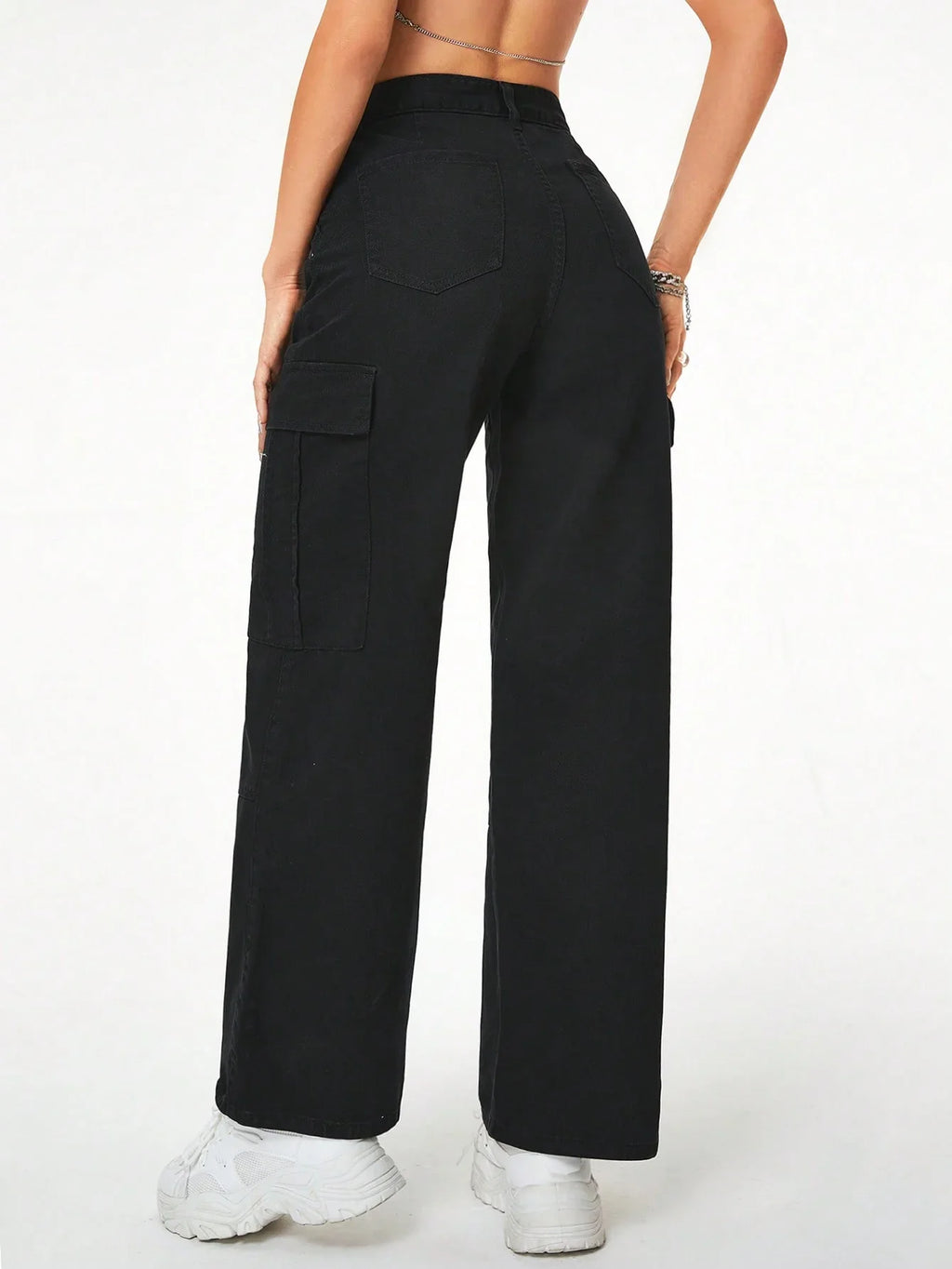 Bellbum Ladies Cargo Jeans Black Denim - Bellbum