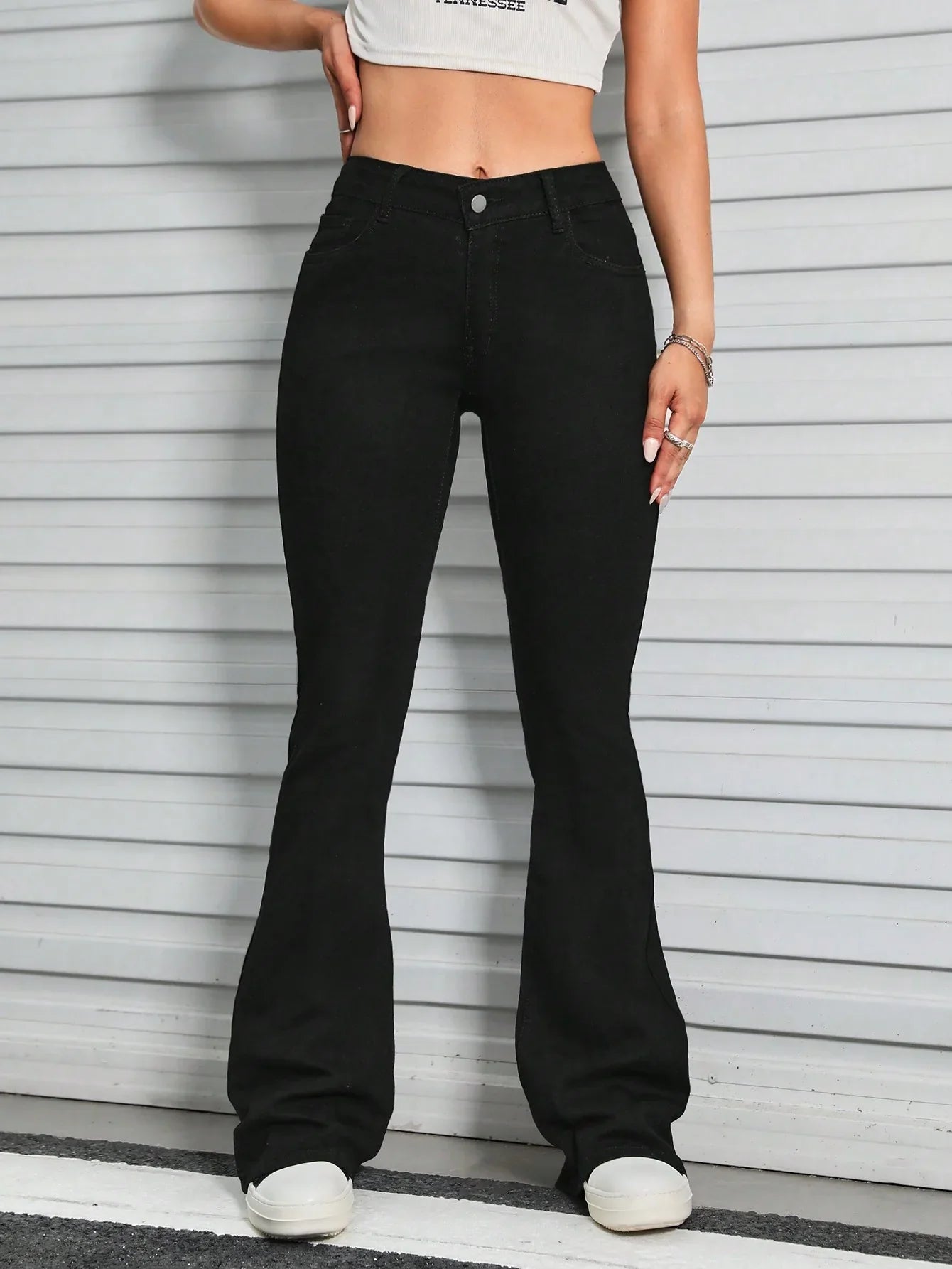 Bellbum Bell Bottom Jeans Light Black Denim - Bellbum