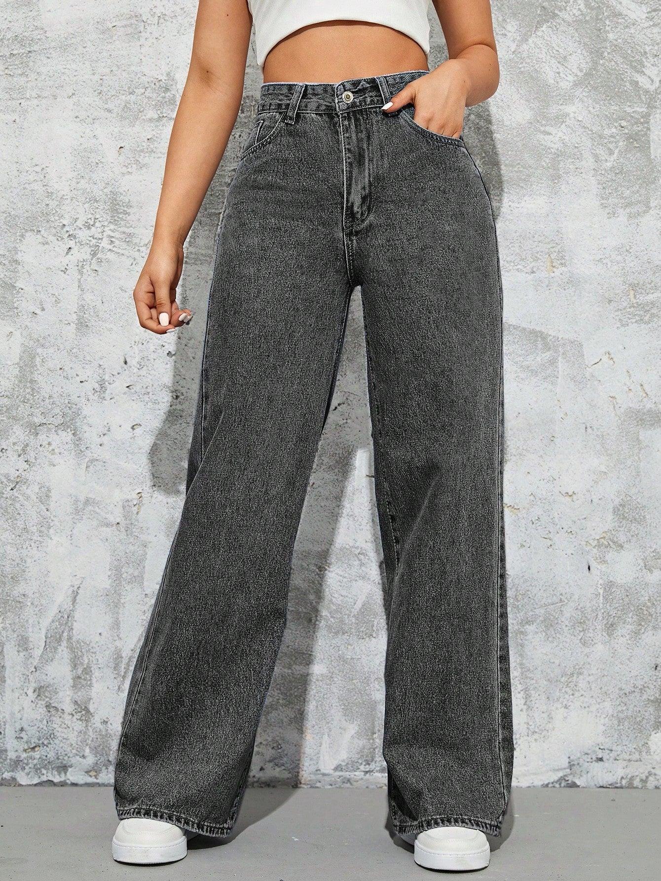 Bellbum Wide Leg Jeans Grey Denim - Bellbum