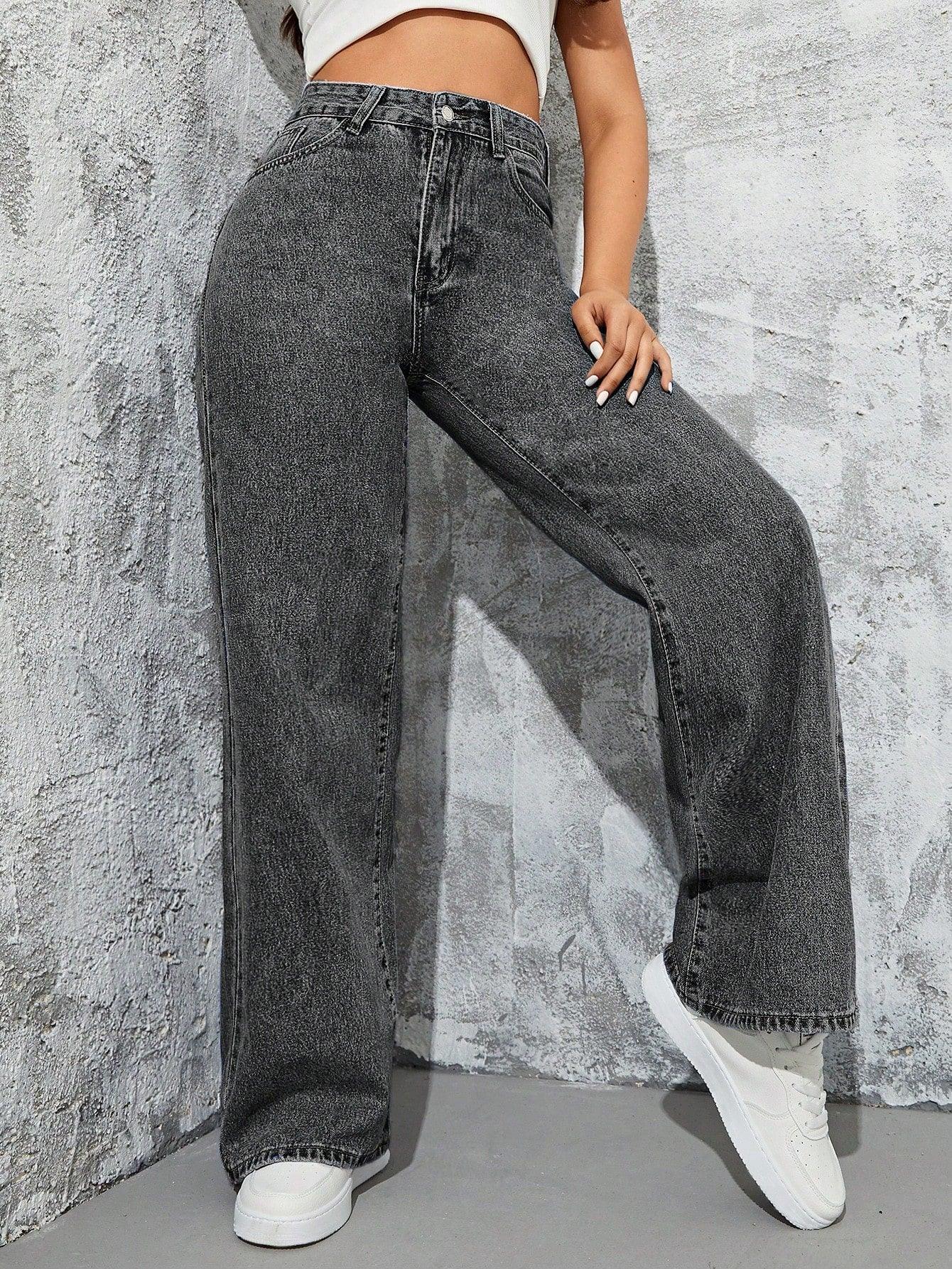 Bellbum Wide Leg Jeans Grey Denim - Bellbum