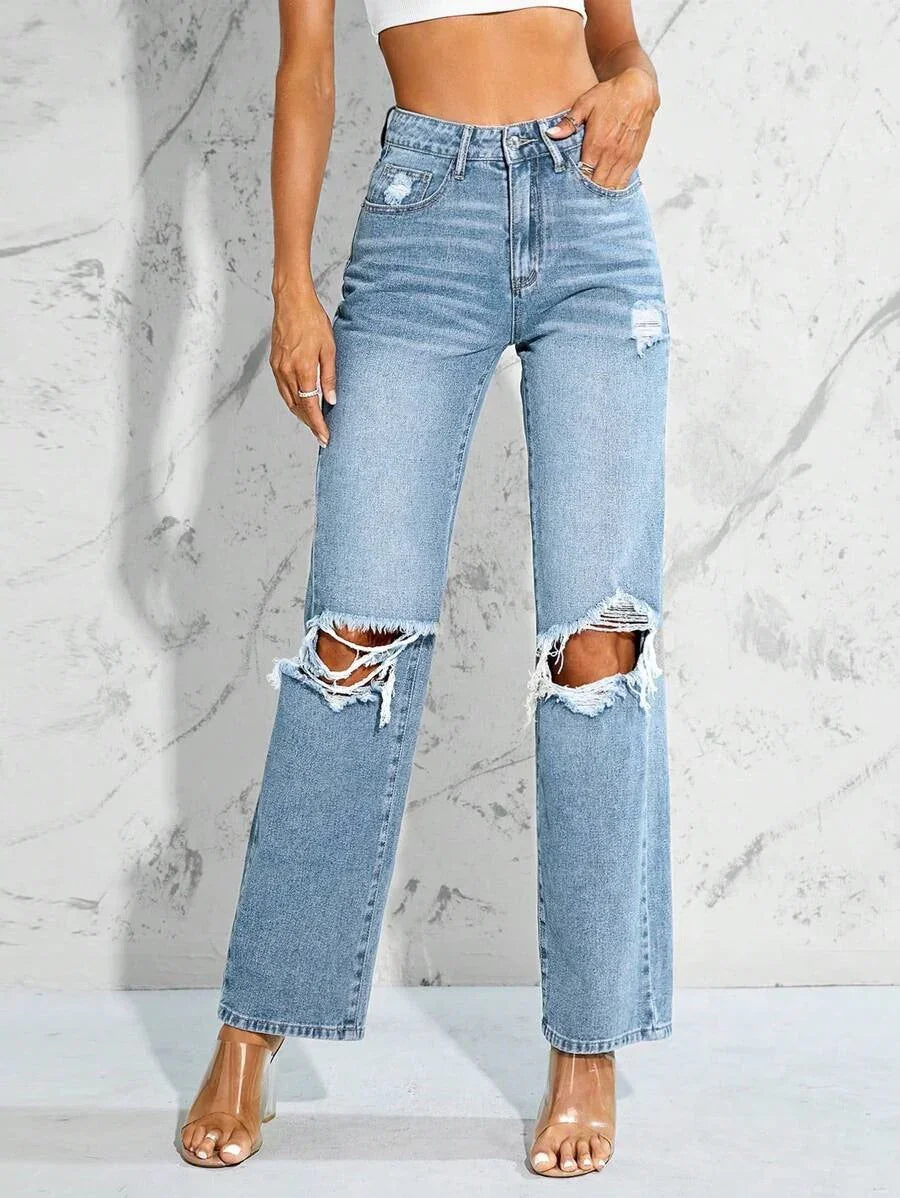 Bellbum Denim Jeans Light Blue Ripped - Bellbum