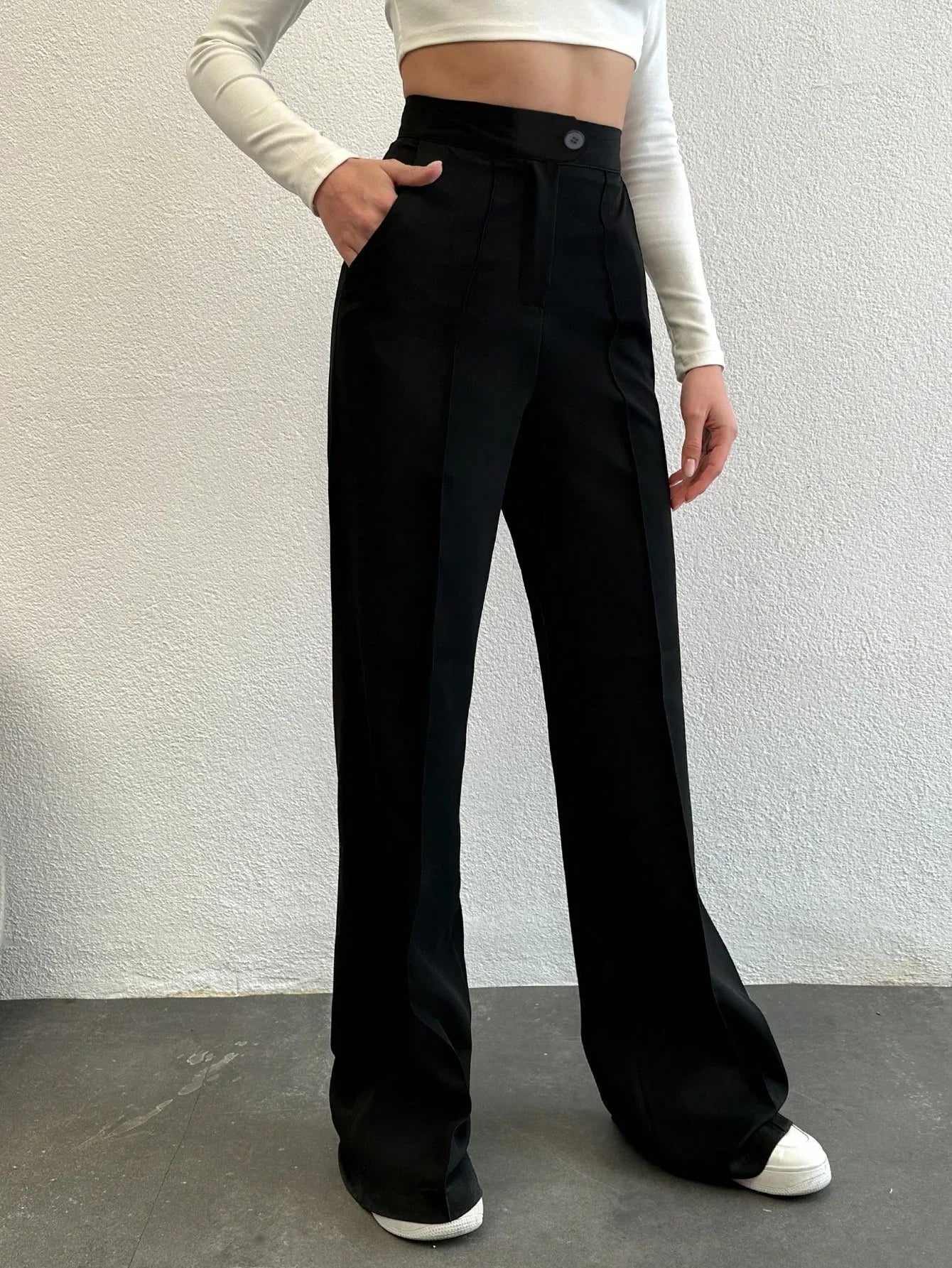 Bellbum Casual Trouser Black Lycra Pant - Bellbum