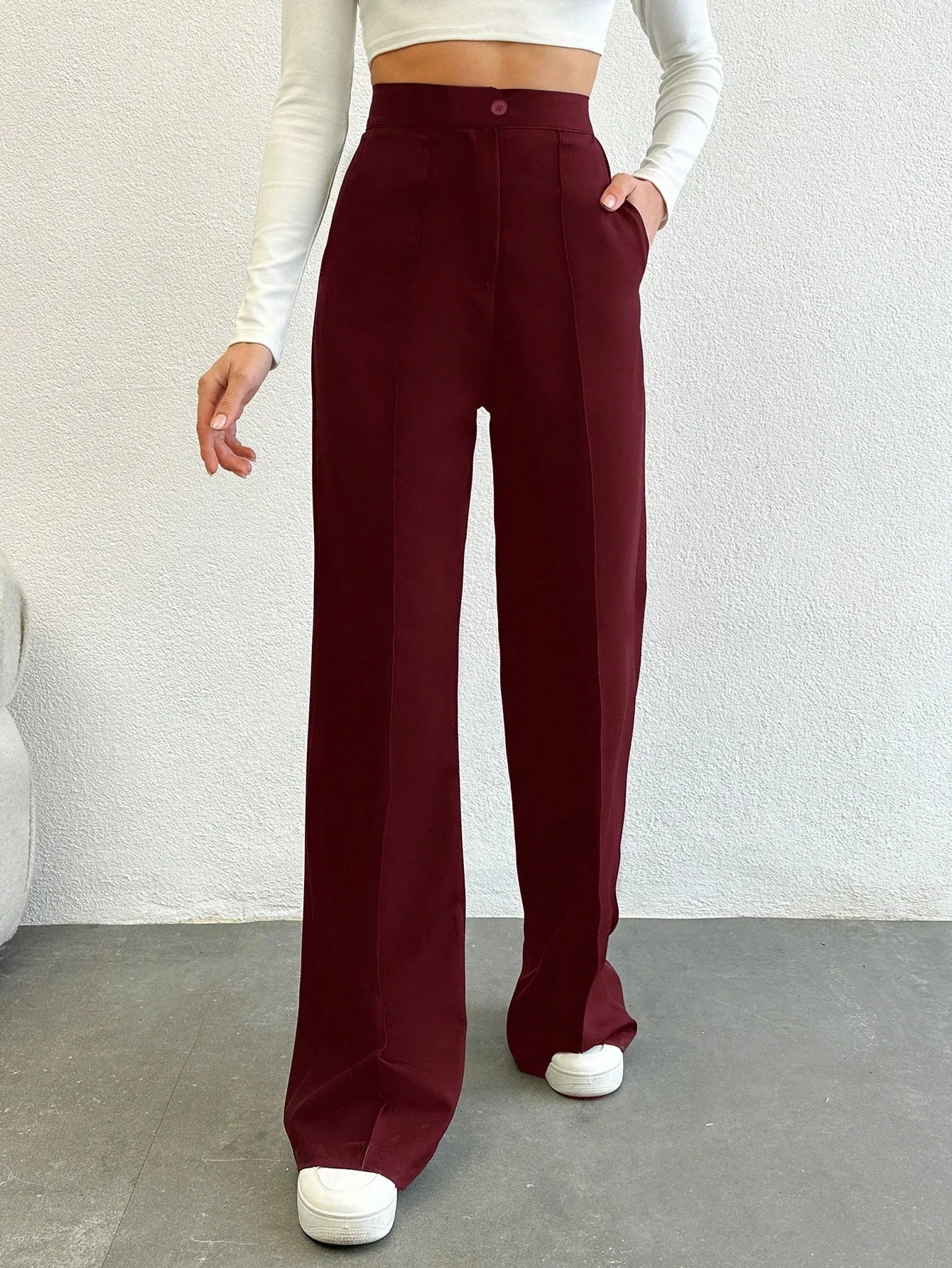 Bellbum Casual Trouser Wine Lycra Pant - Bellbum