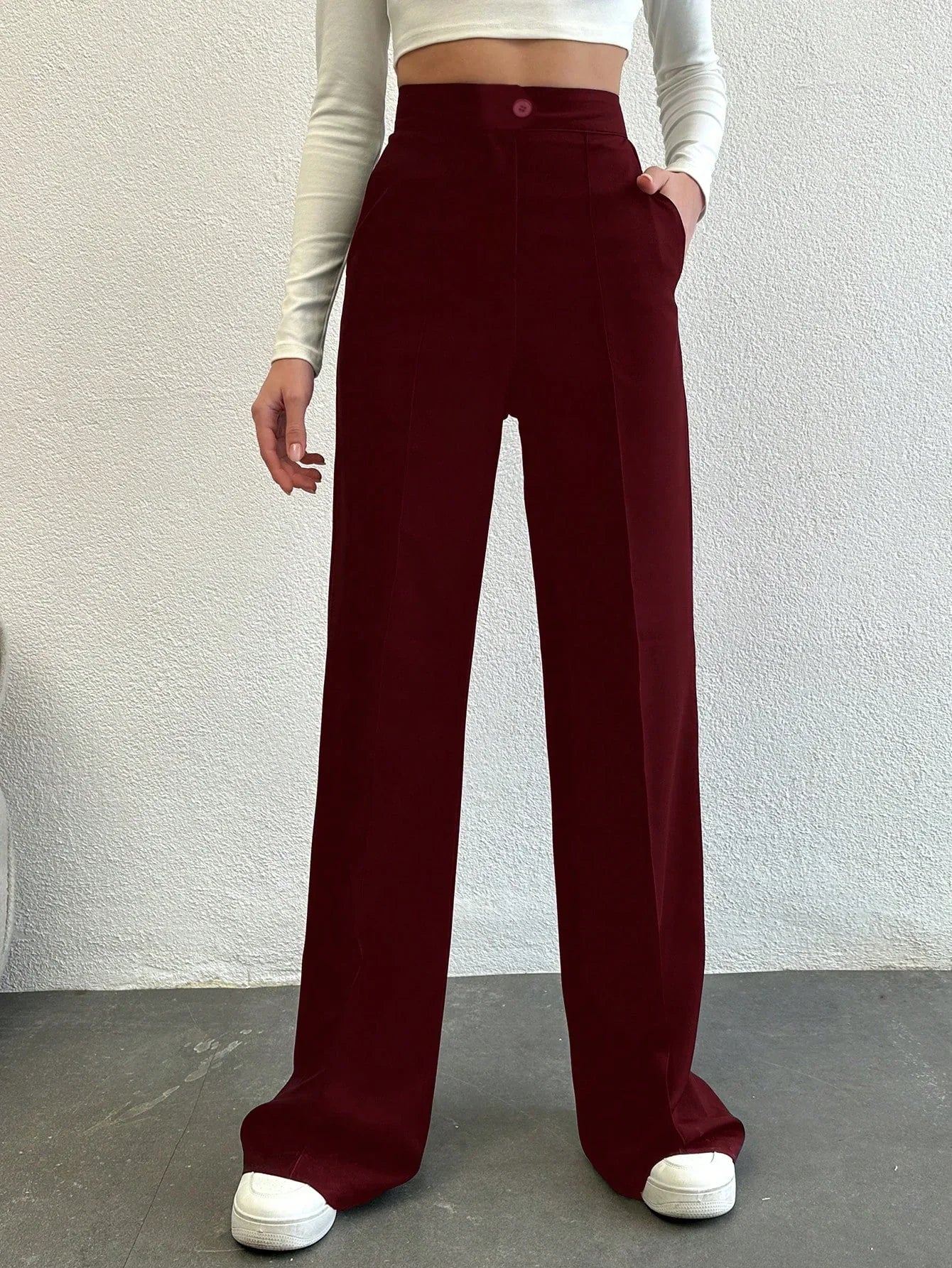 Bellbum Casual Trouser Wine Lycra Pant - Bellbum