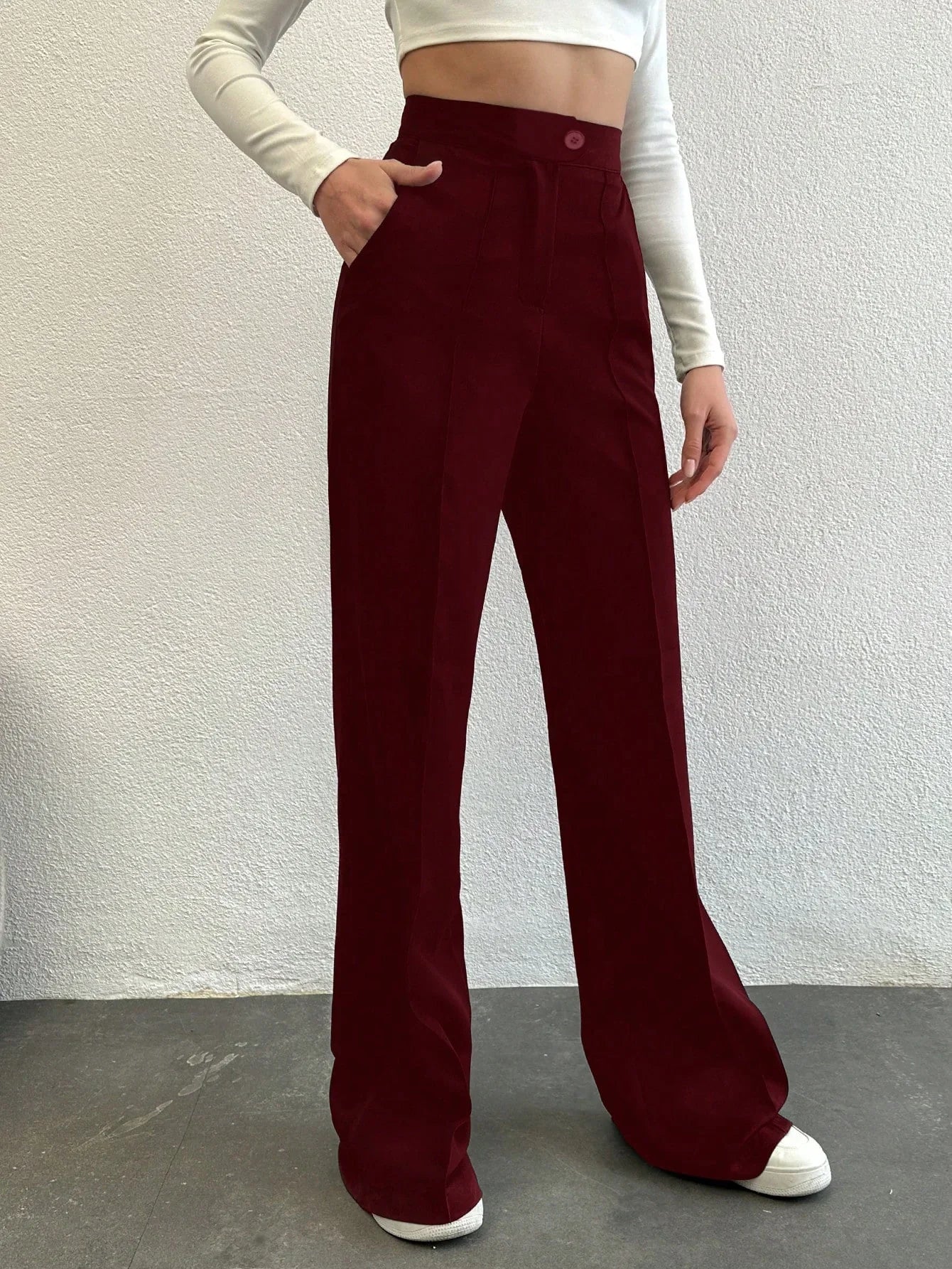 Bellbum Casual Trouser Wine Lycra Pant - Bellbum
