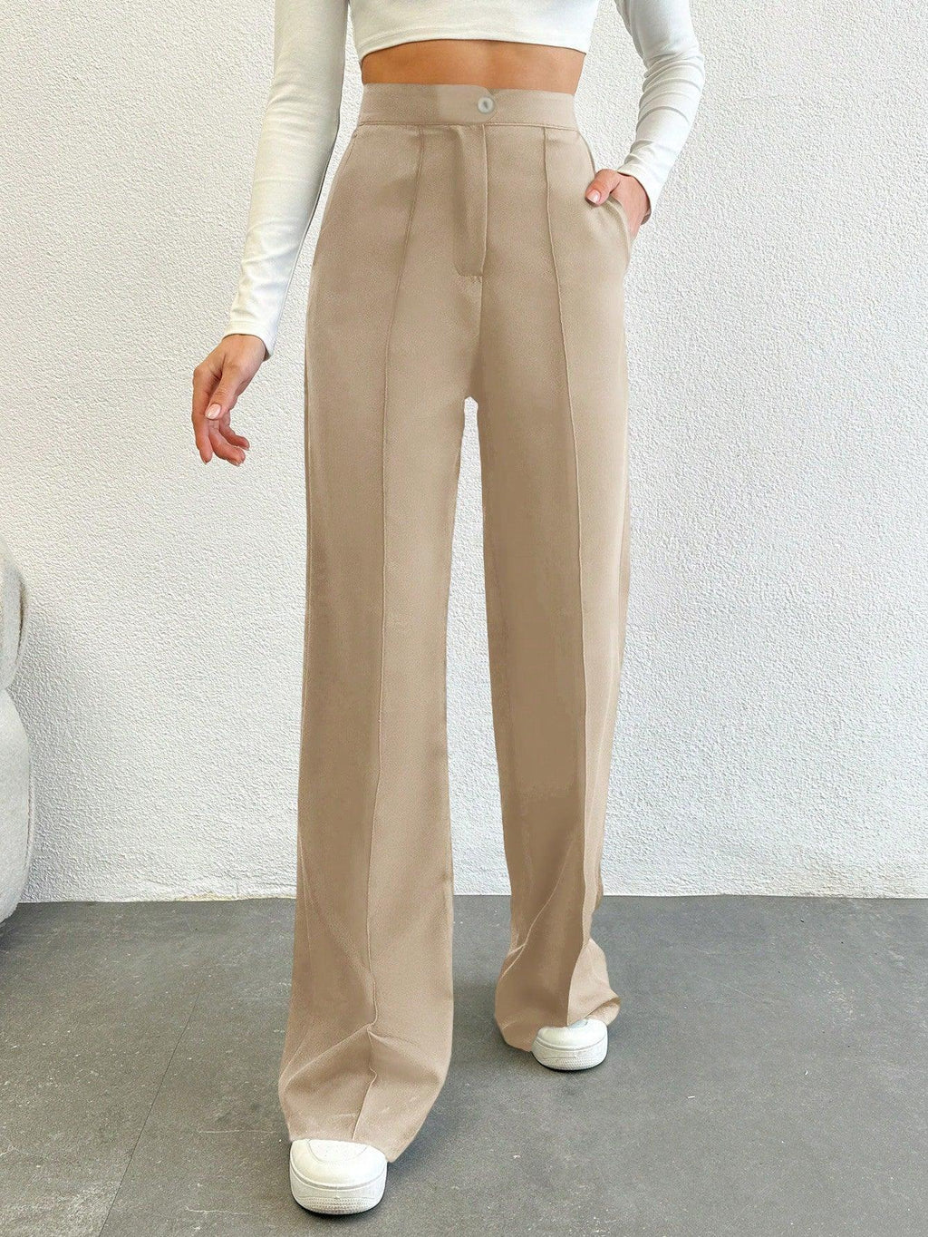 Bellbum Casual Trouser Beige Lycra Pant - Bellbum