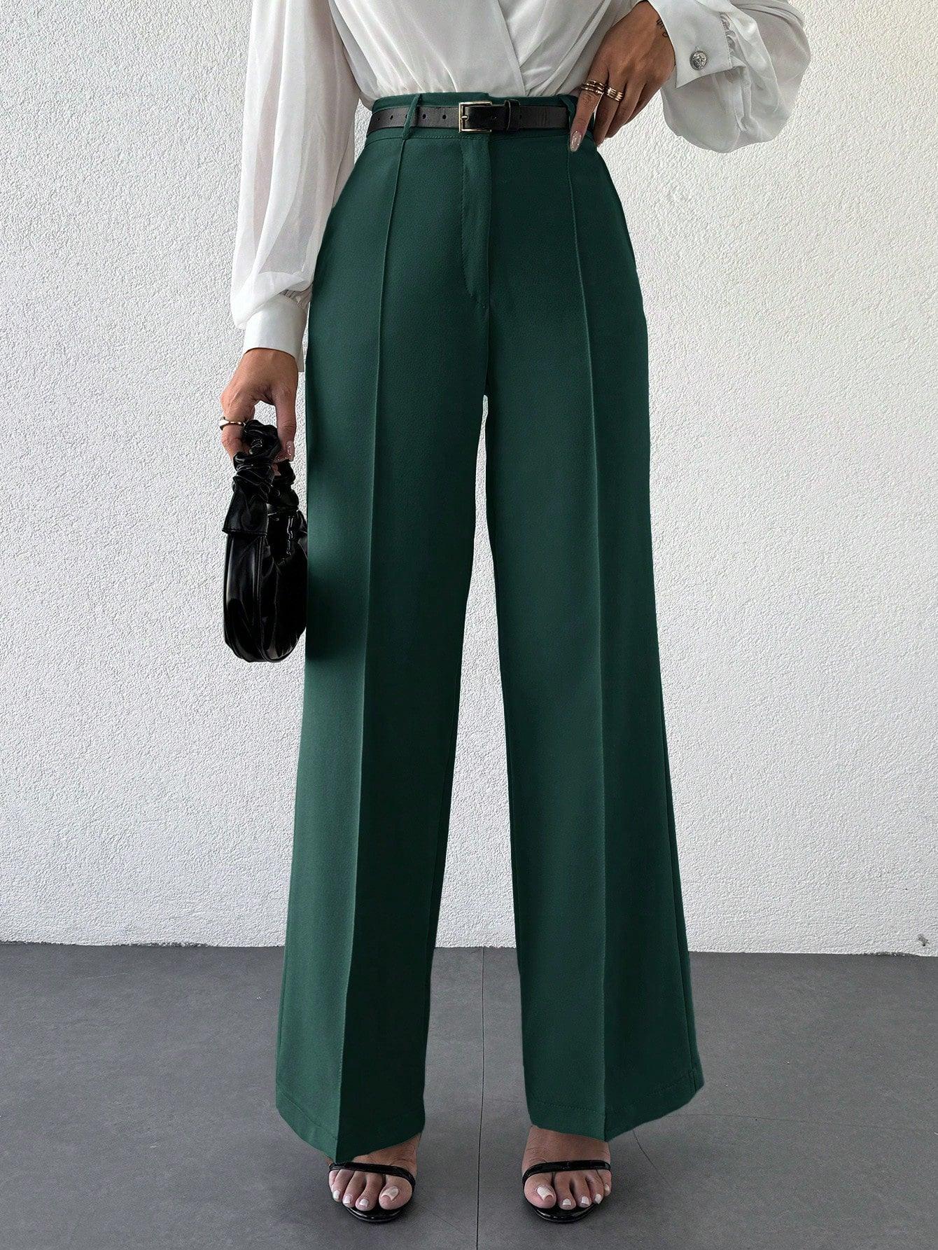 Bellbum Casual Trouser Bottle Green Lycra Pant - Bellbum
