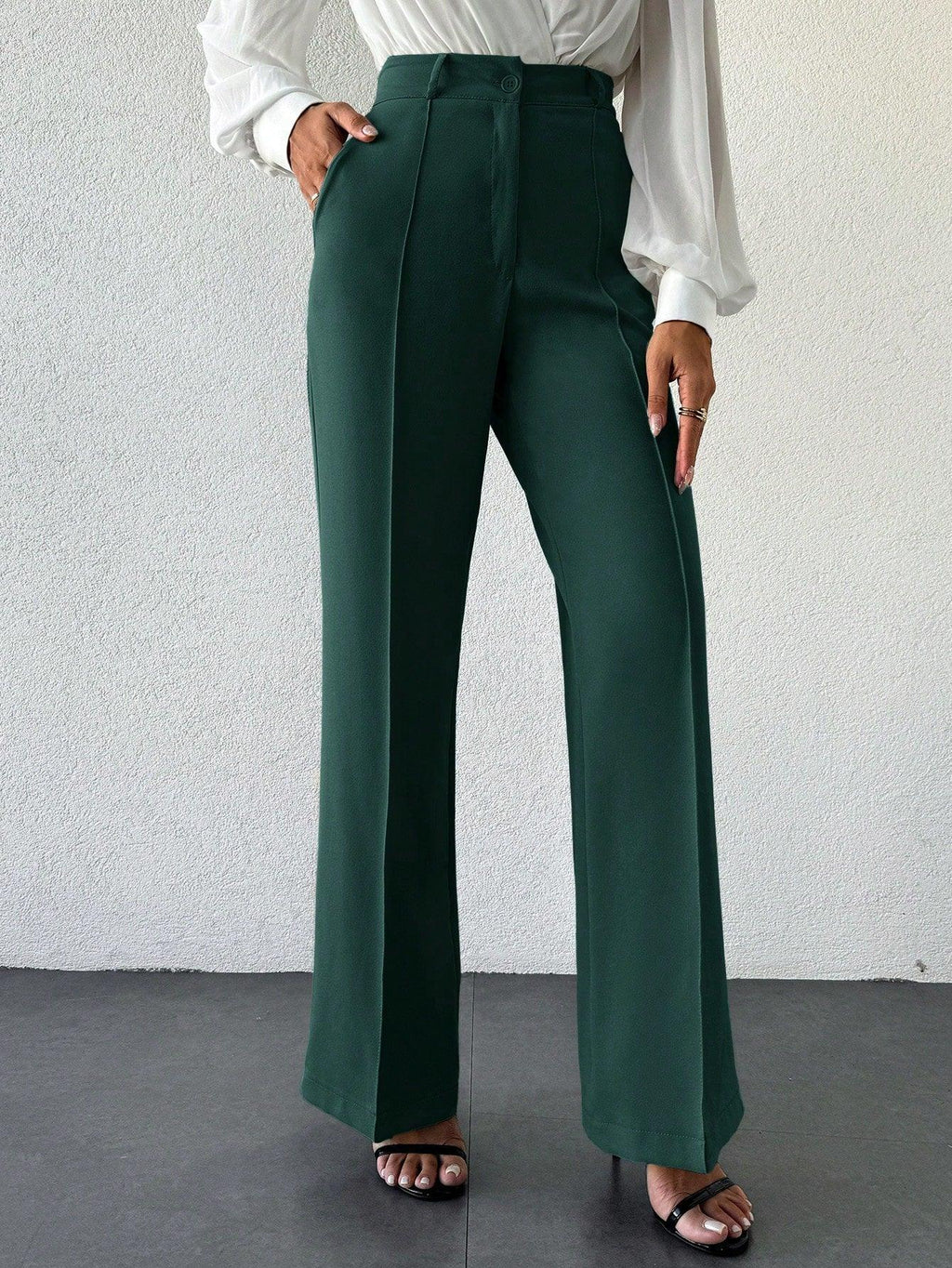 Bellbum Casual Trouser Bottle Green Lycra Pant - Bellbum