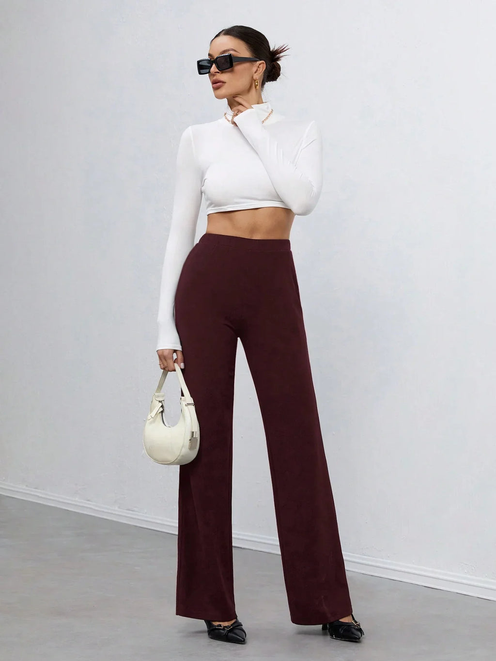 Bellbum Casual Trouser Wine Lycra - Bellbum