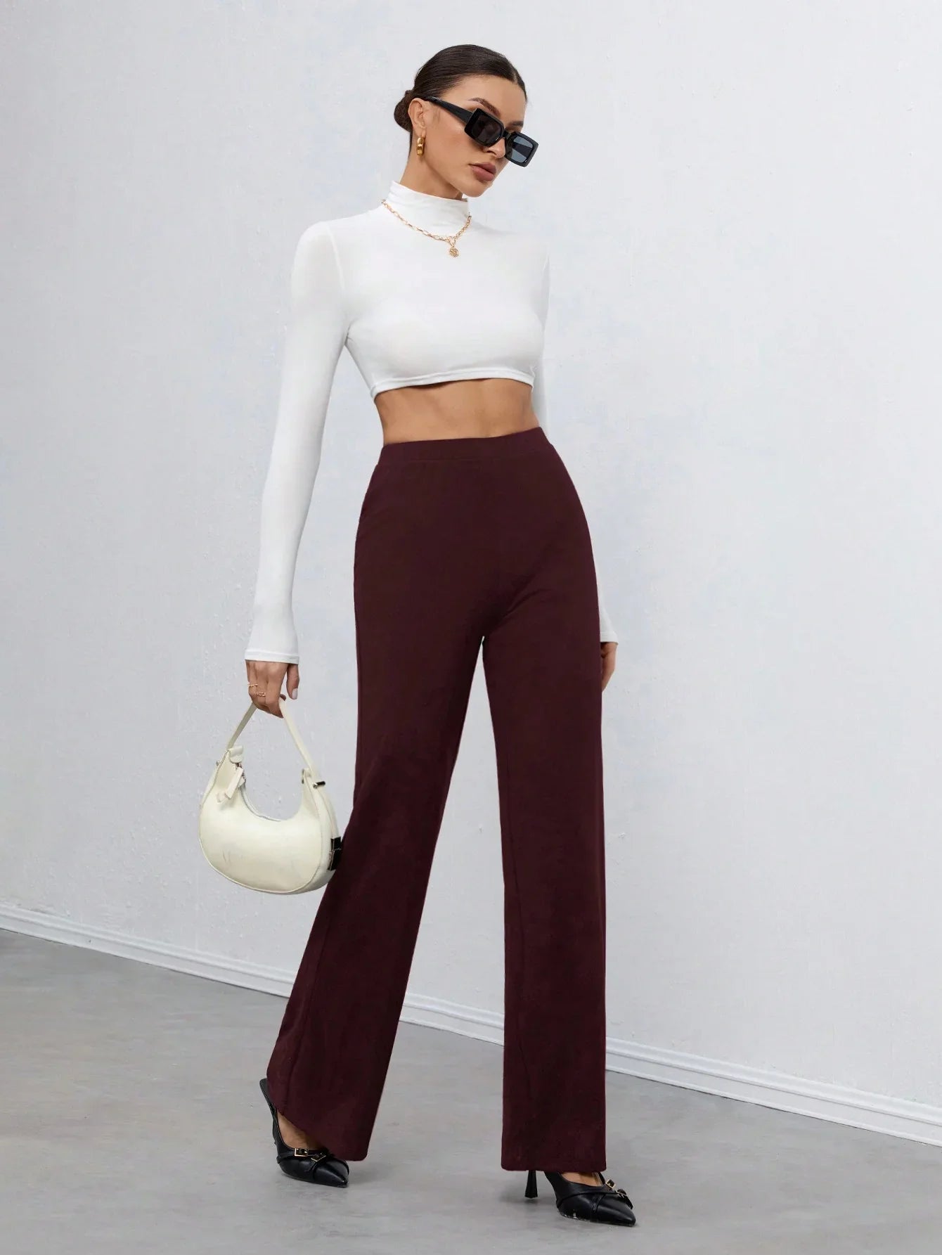 Bellbum Casual Trouser Wine Lycra - Bellbum