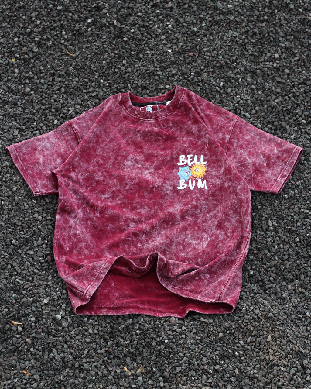 Bellbum Unisex Oversized T-Shirt Maroon Cotton – With You Everything Is Okay