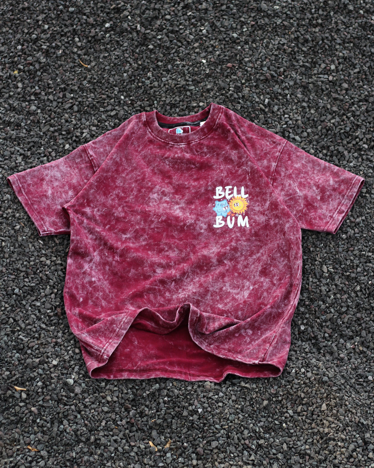 Bellbum Unisex Oversized T-Shirt Maroon Cotton – With You Everything Is Okay