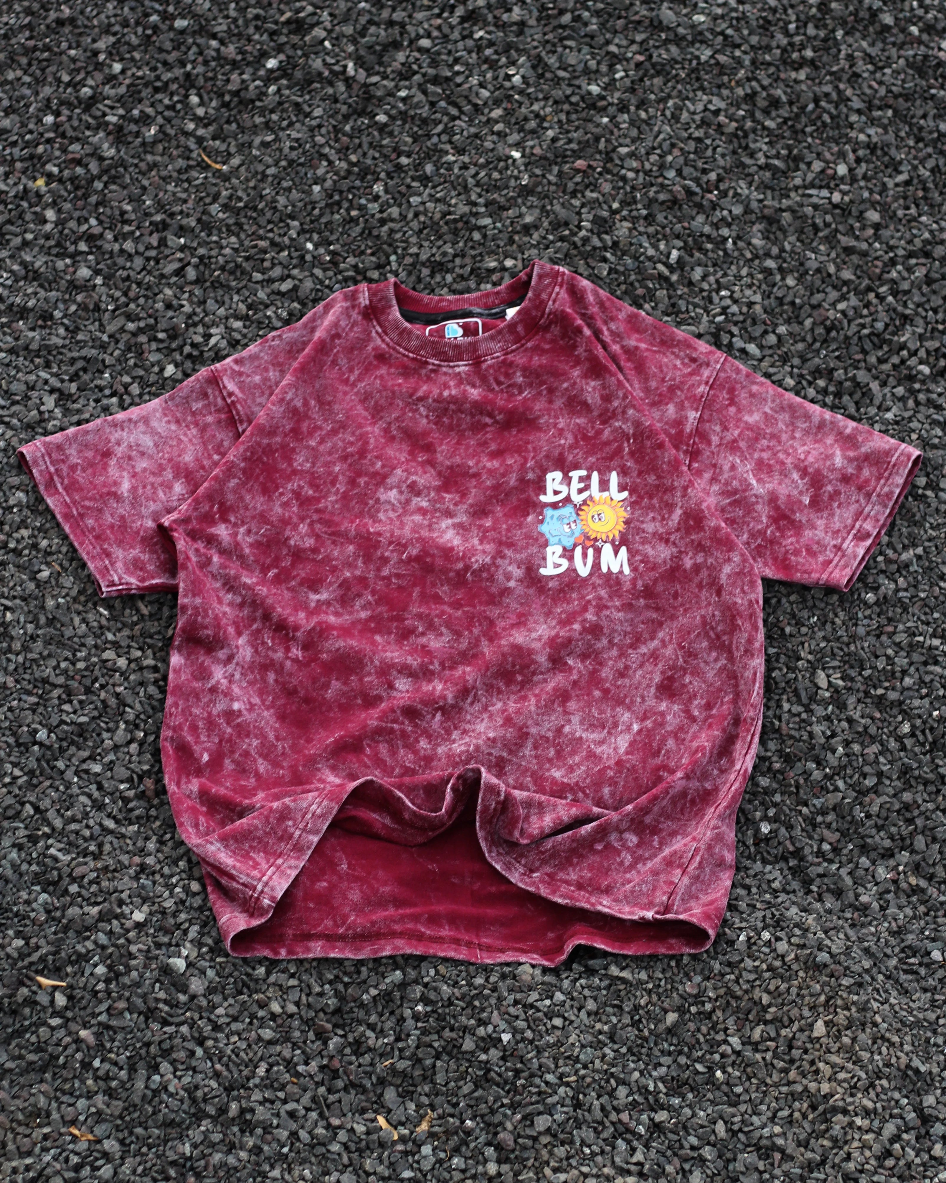 Bellbum Unisex Oversized T-Shirt Maroon Cotton – With You Everything Is Okay