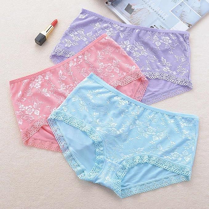Women Girls Full Coverage Lace Hipster Panty Underwear Briefs - Bellbum