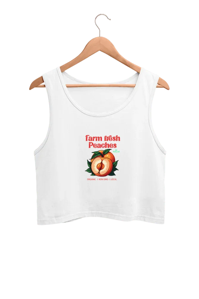 Bellbum Fresh Peaches Female Crop Tank - Bellbum
