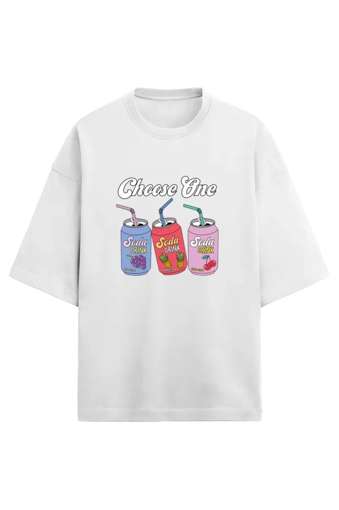 Choose your drink graphic Unisex oversized T-shirt - Bellbum