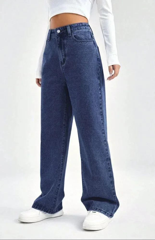 Bellbum Wide Leg Jeans Dark Blue Denim - Bellbum