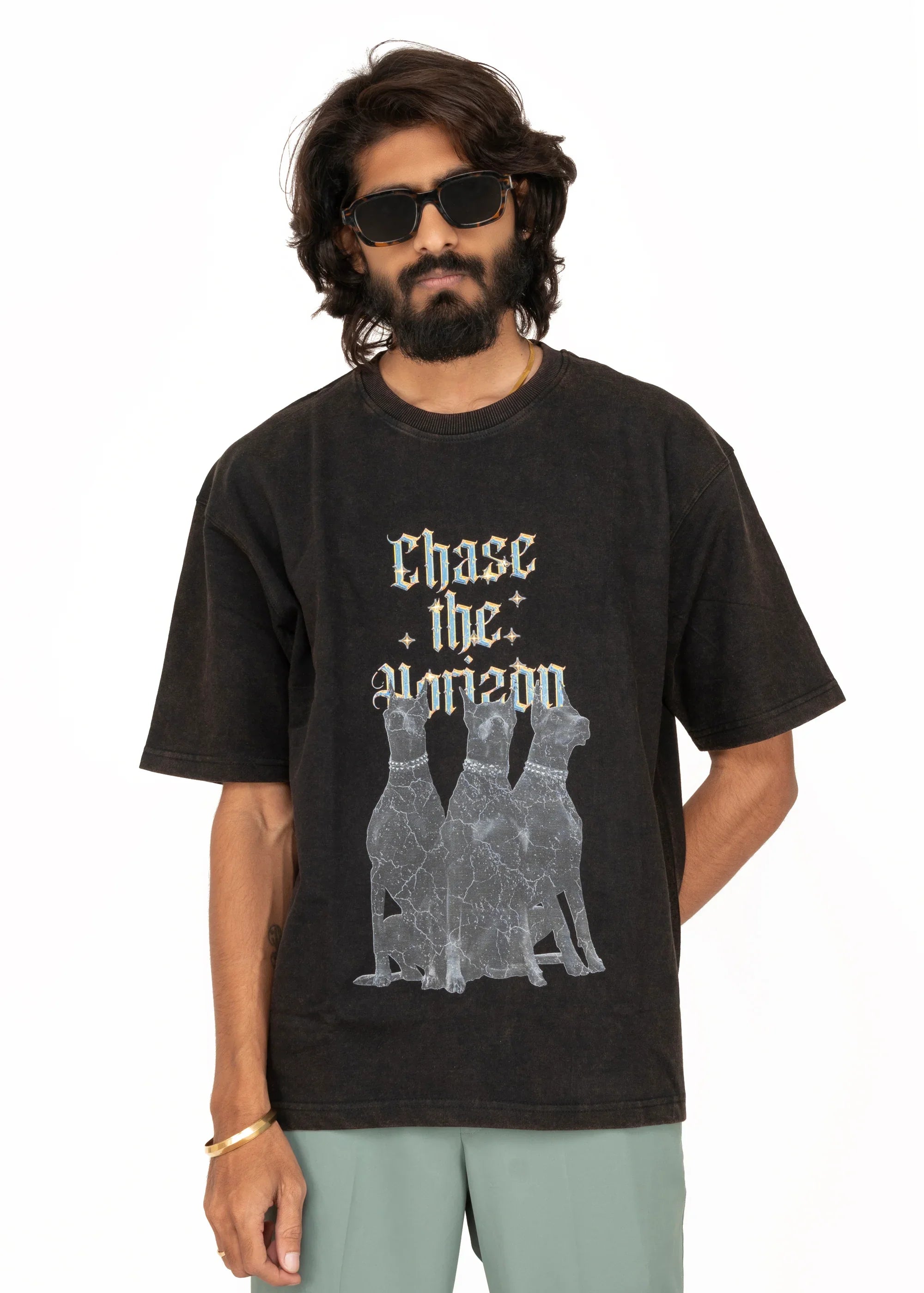 Horizon Acid Wash Oversized T-Shirt - Bellbum