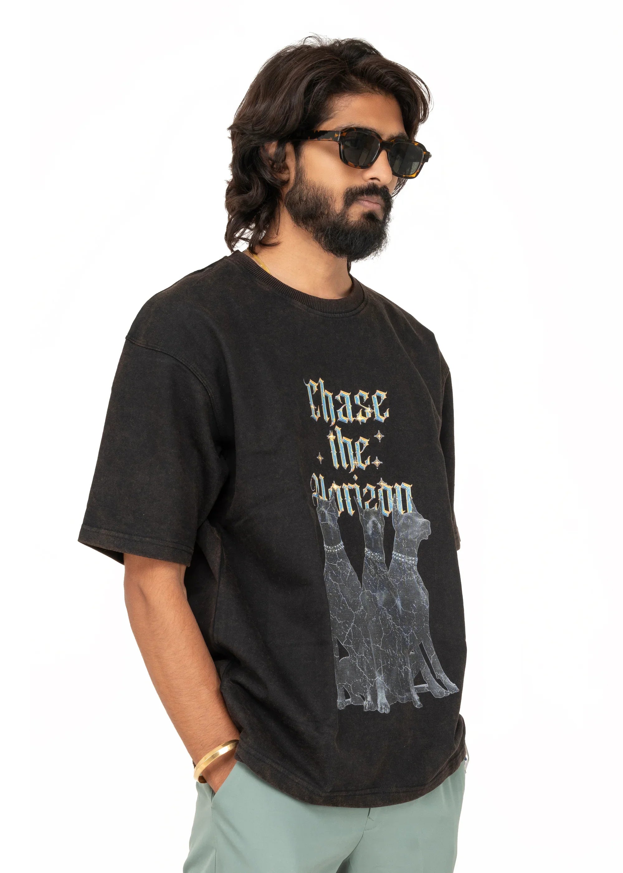 Horizon Acid Wash Oversized T-Shirt - Bellbum