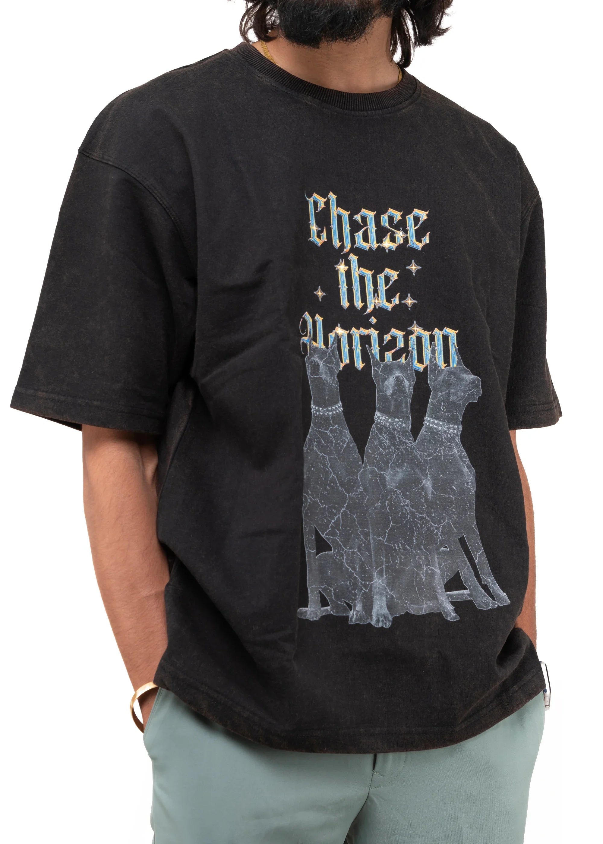 Horizon Acid Wash Oversized T-Shirt - Bellbum