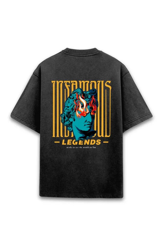 Infamous ACID Wash Unisex t-shirt oversized t-shirt - Bellbum