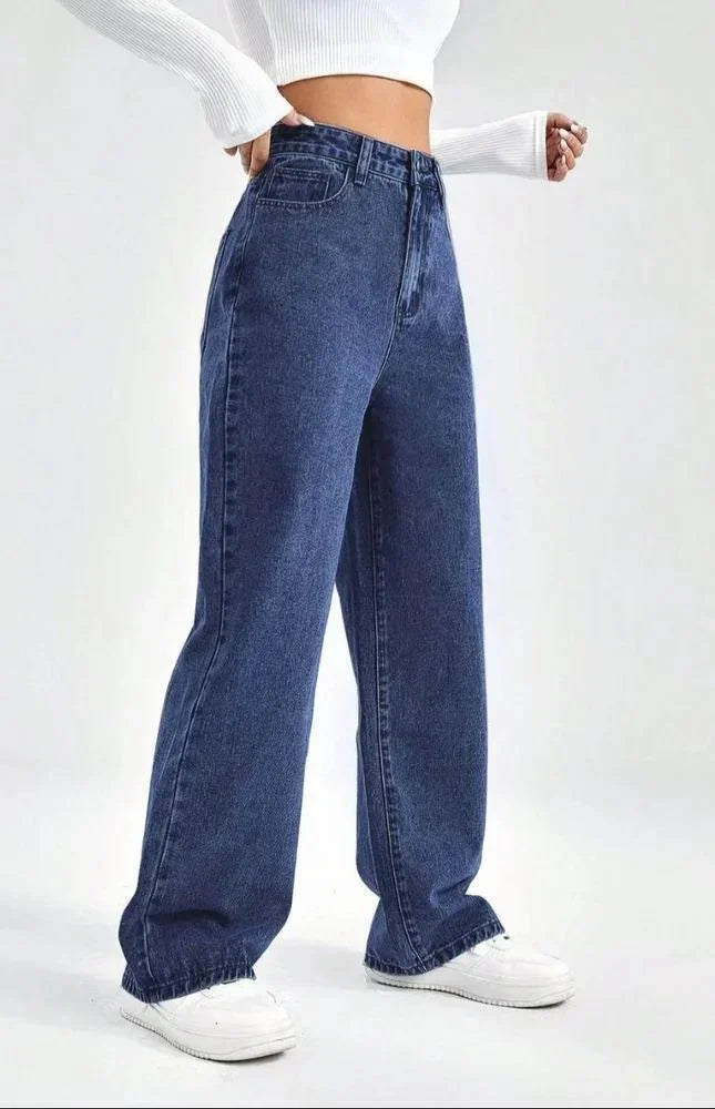 Bellbum Wide Leg Jeans Dark Blue Denim - Bellbum