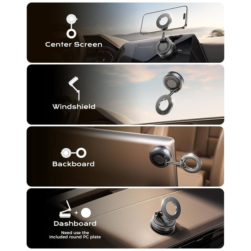 Bellbum 360° Car Mount Magnetic Phone Holder with Vacuum Suction