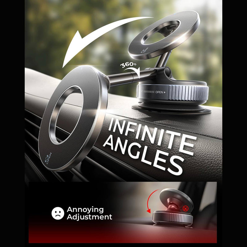 Bellbum 360° Car Mount Magnetic Phone Holder with Vacuum Suction