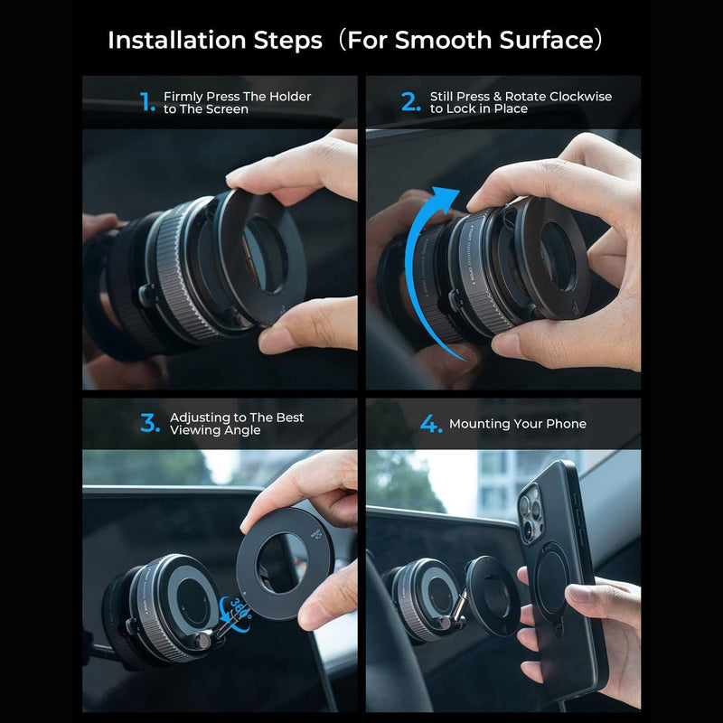 Bellbum 360° Car Mount Magnetic Phone Holder with Vacuum Suction